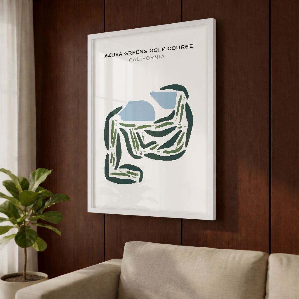 Azusa Greens Golf Course, California - Printed Golf Courses