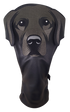 Black Labrador Embroidered Classic Driver Headcover by ReadyGOLF