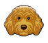 Golden Labradoodle Golf Ball Marker with Hat Clip