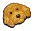 Golden Labradoodle Golf Ball Marker with Hat Clip