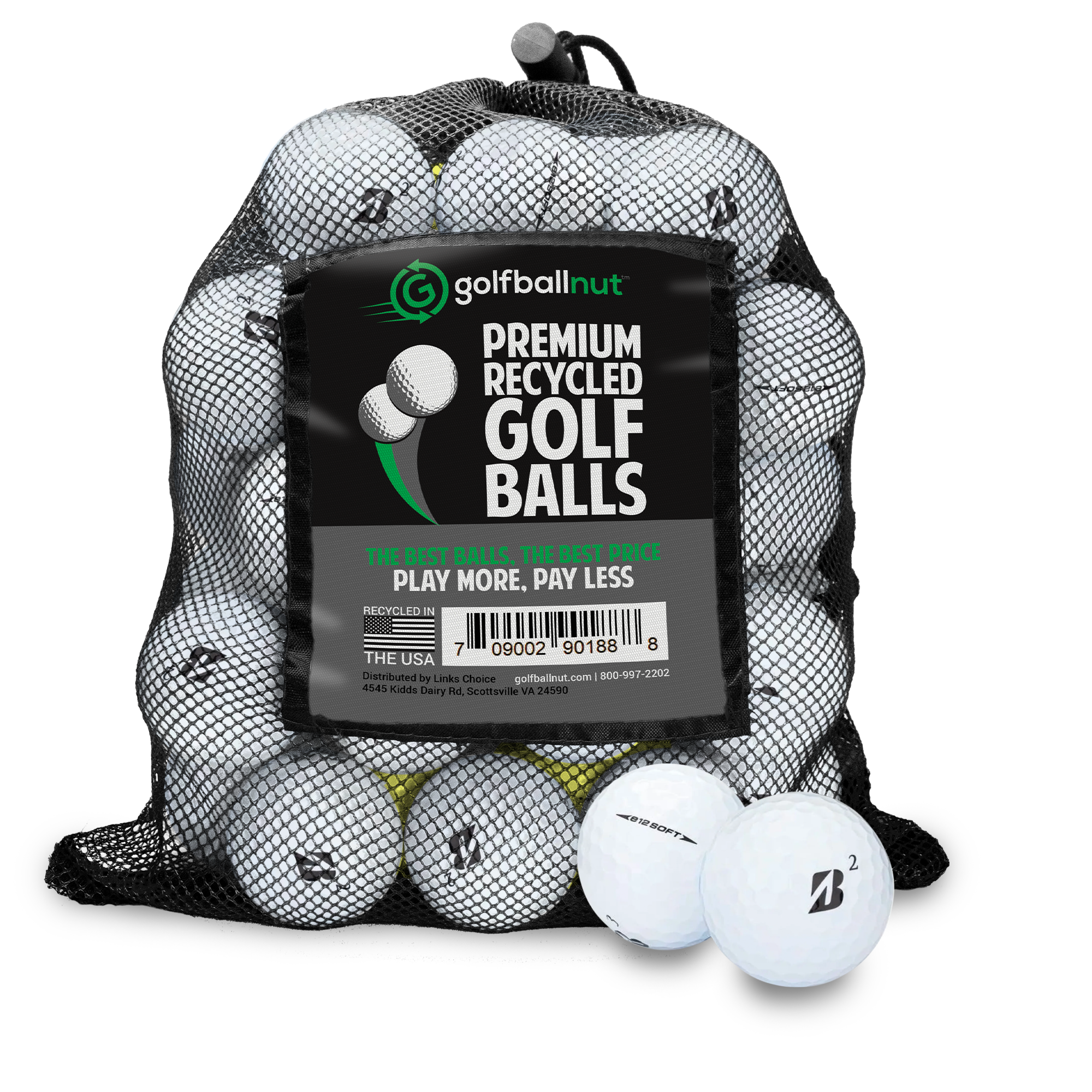 Used Bridgestone Mix Golf Balls - Mesh Bag