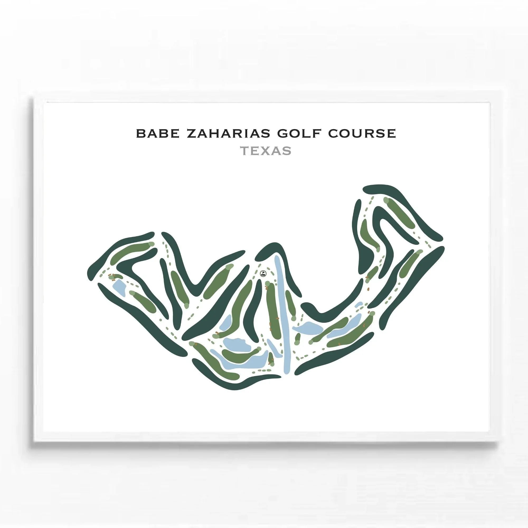 Babe Zaharias Golf Course, Texas - Printed Golf Course