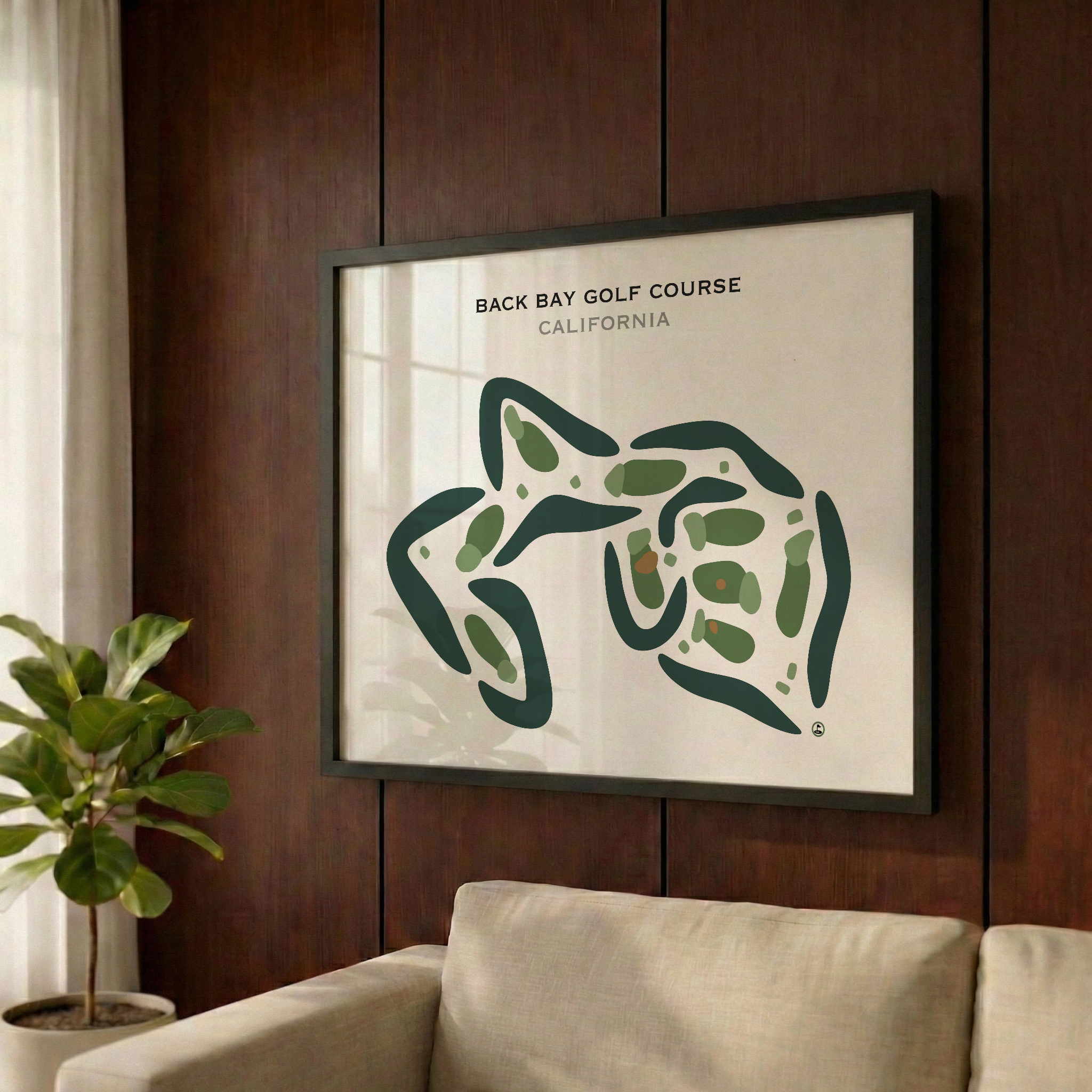 Back Bay Golf Course, California - Printed Golf Courses
