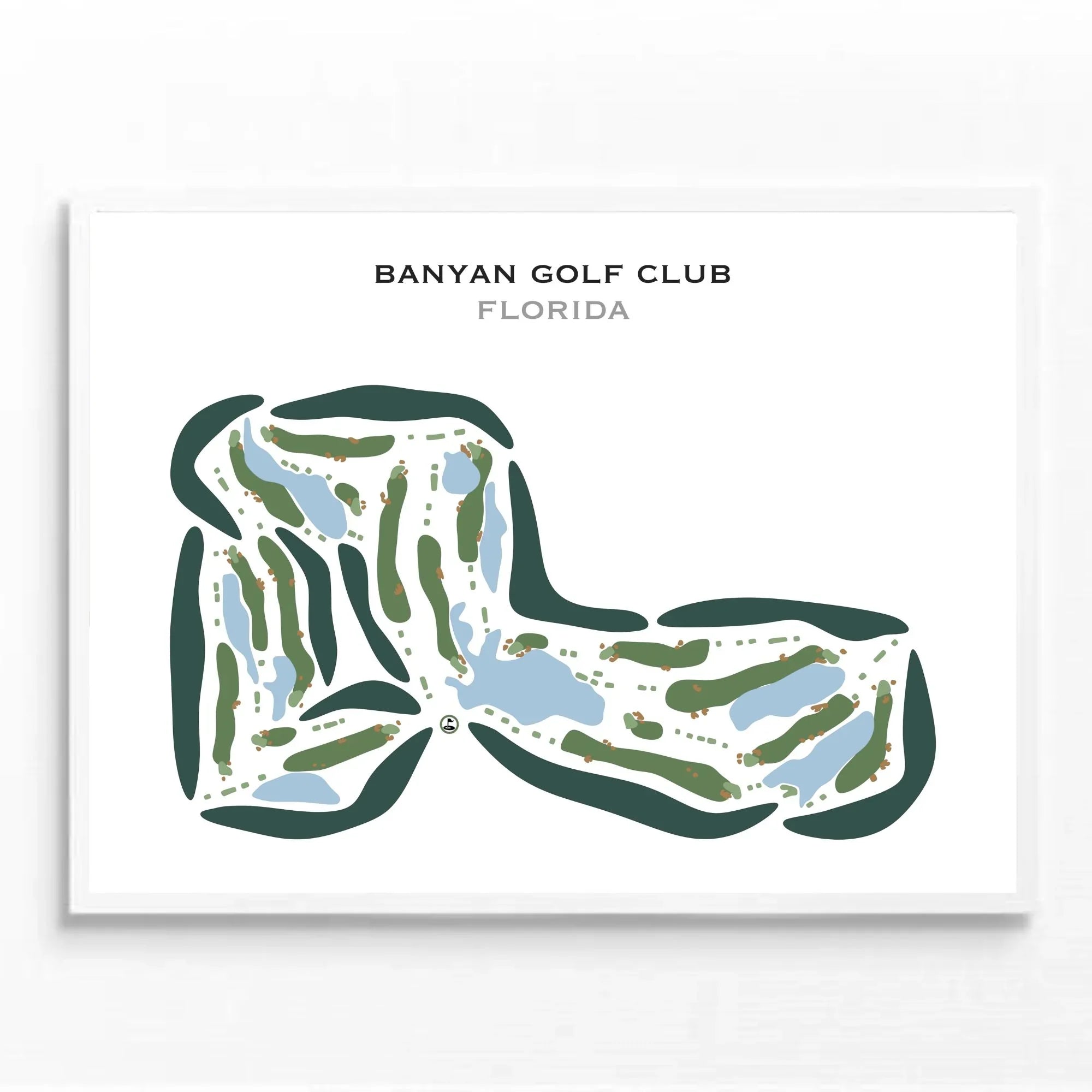 Banyan Golf Club, West Palm Beach, Florida - Printed Golf Courses