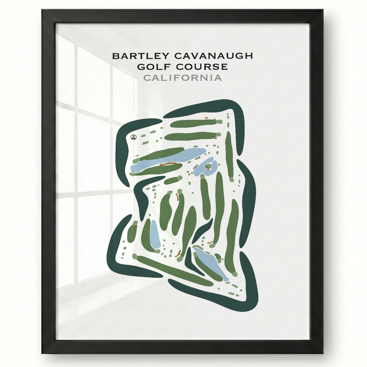 Bartley Cavanaugh Golf Course, California - Printed Golf Courses
