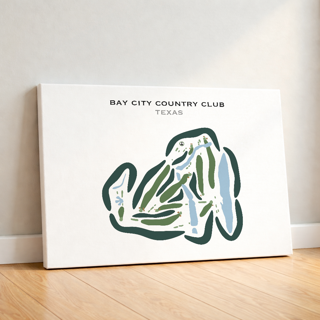 Bay City Country Club, Texas - Printed Golf Courses