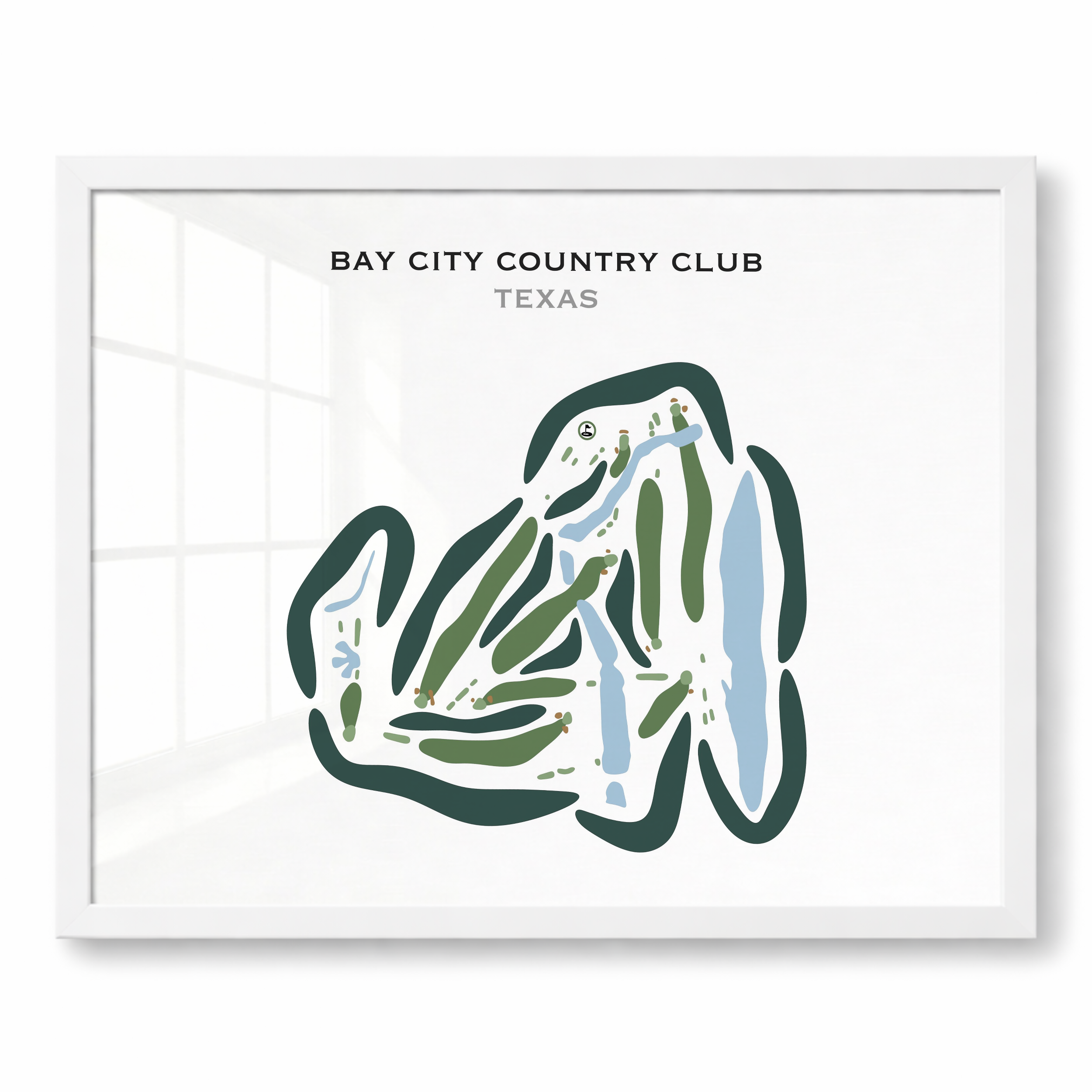 Bay City Country Club, Texas - Printed Golf Courses