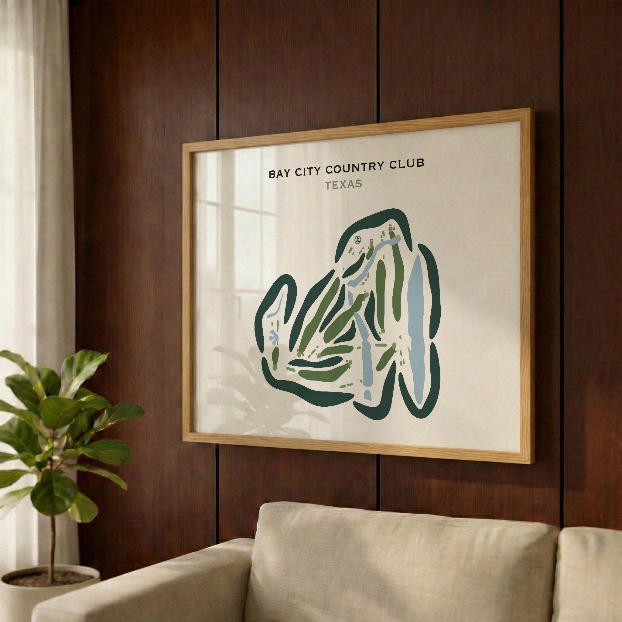 Bay City Country Club, Texas - Printed Golf Courses