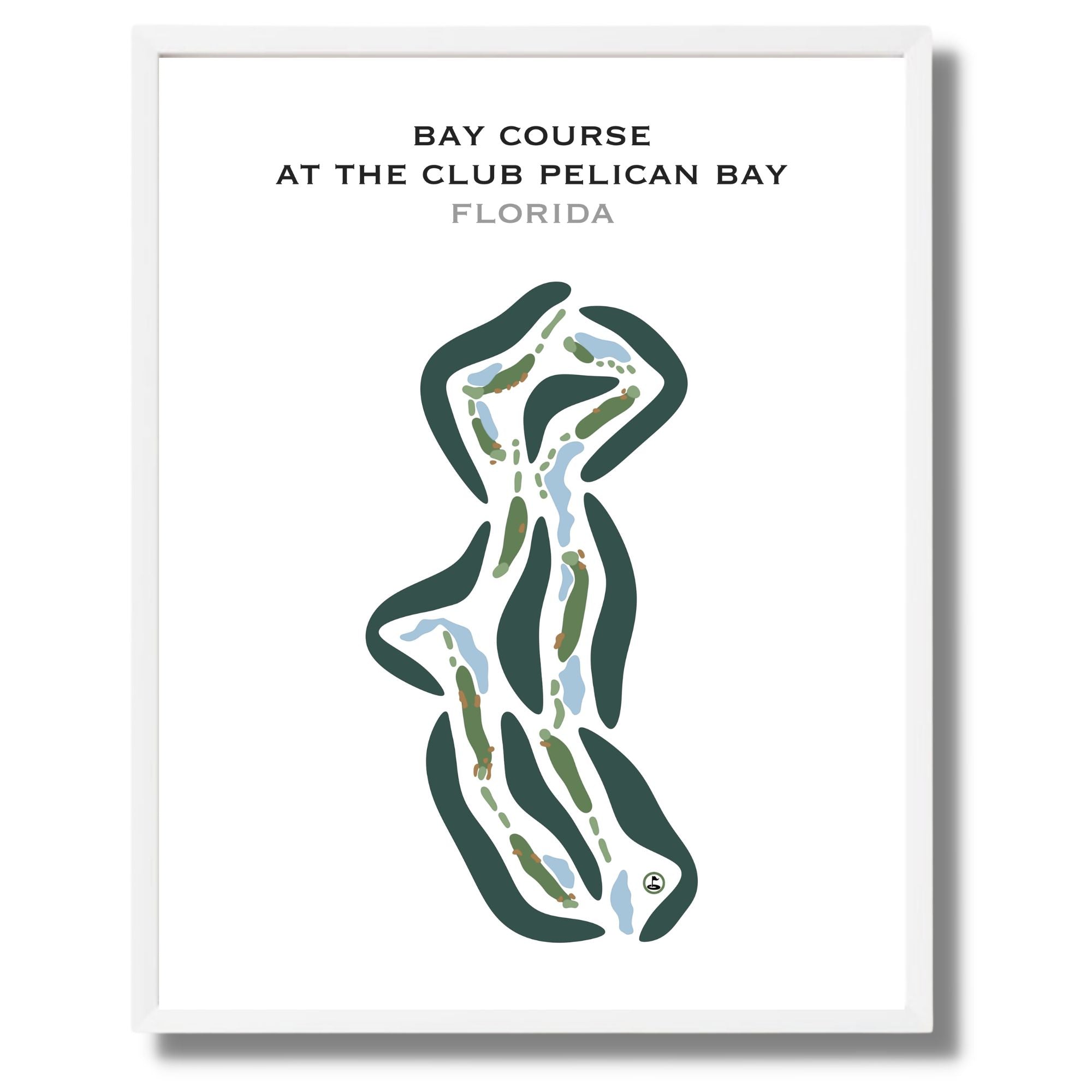 Bay Course at The Club Pelican Bay, Florida - Printed Golf Courses