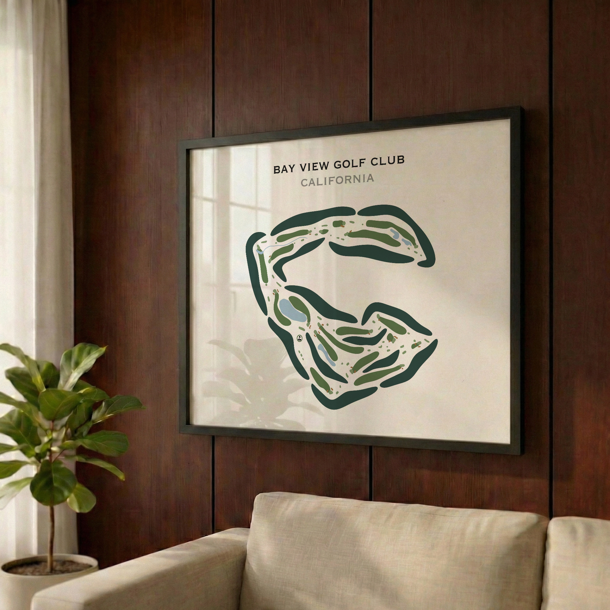 Bay View Golf Club, California - Printed Golf Courses