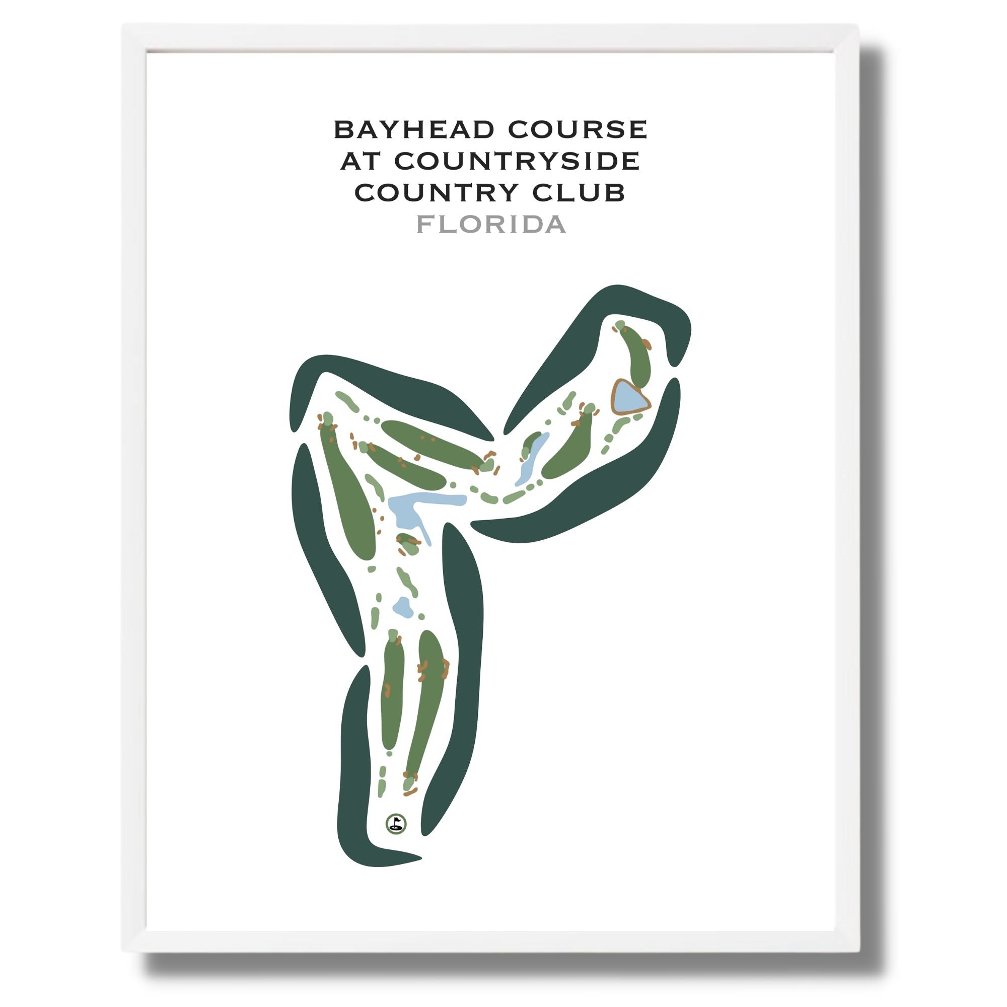 Bayhead Course at Countryside Country Club, Florida - Printed Golf Courses