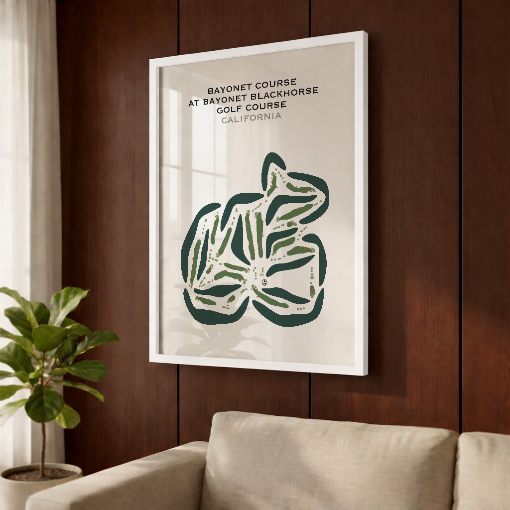Bayonet Course at Bayonet Blackhorse Golf Course, California - Printed Golf Courses
