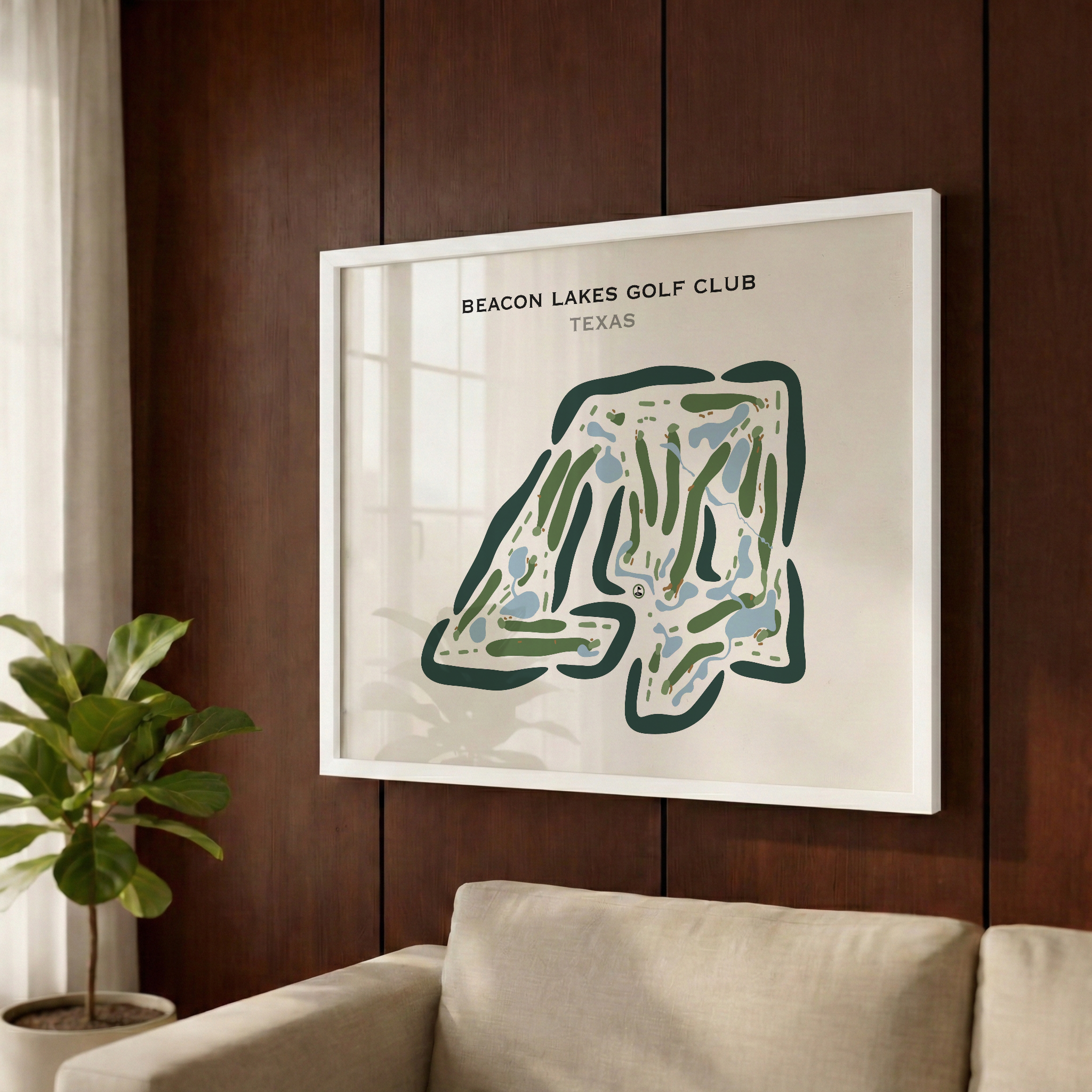 Beacon Lakes Golf Club, Texas - Printed Golf Courses
