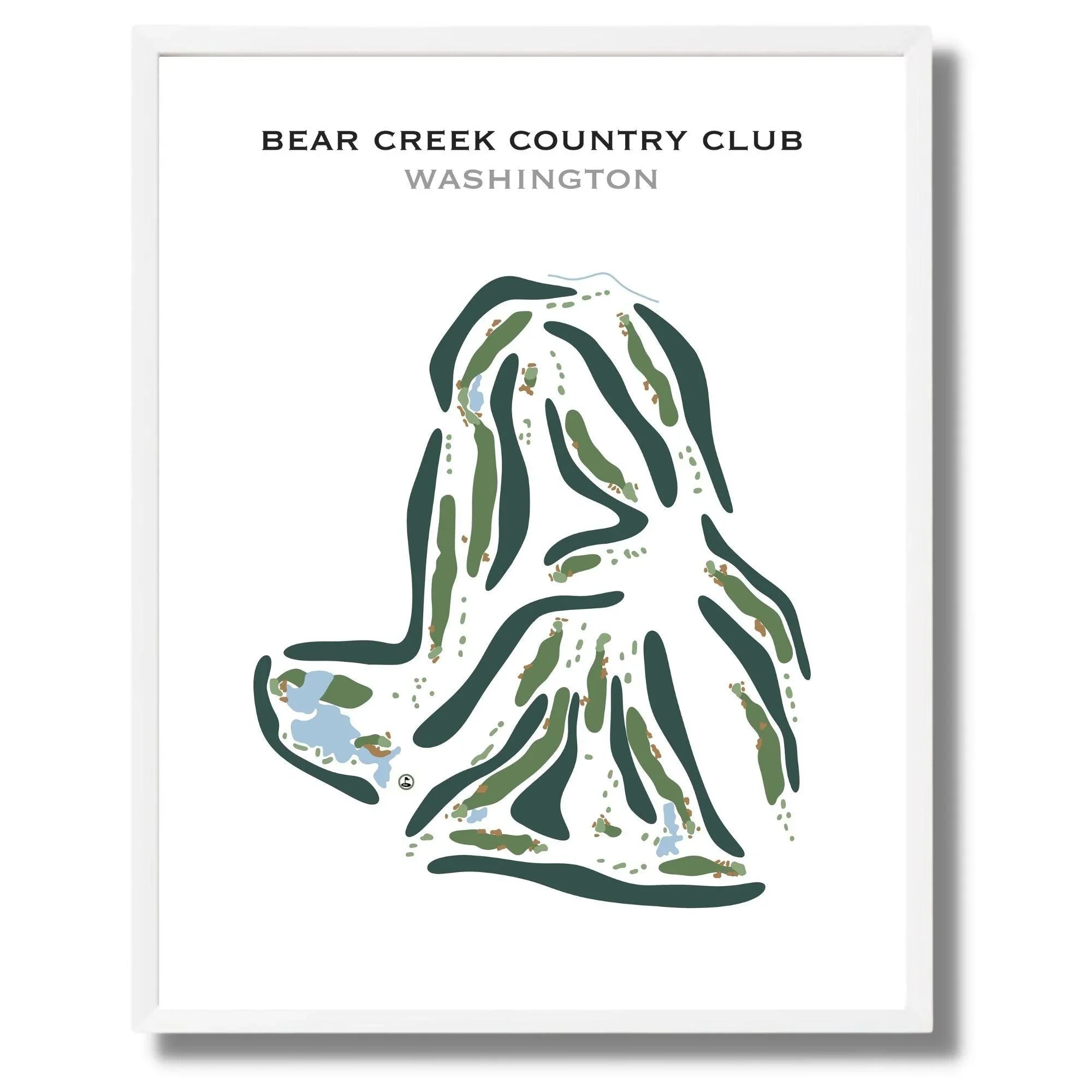 Bear Creek Country Club, Washington - Printed Golf Course