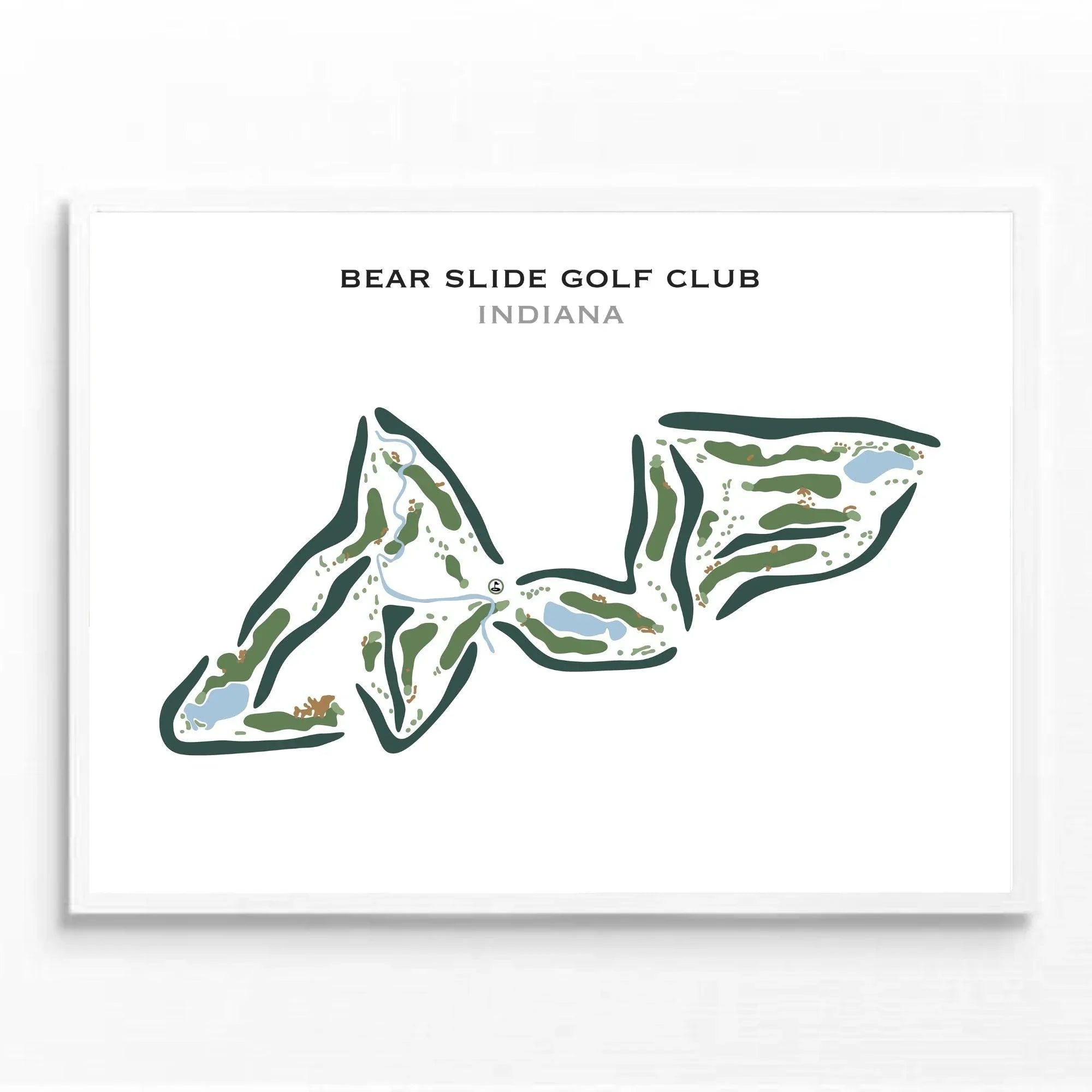 Bear Slide Golf Club, Indiana - Printed Golf Course