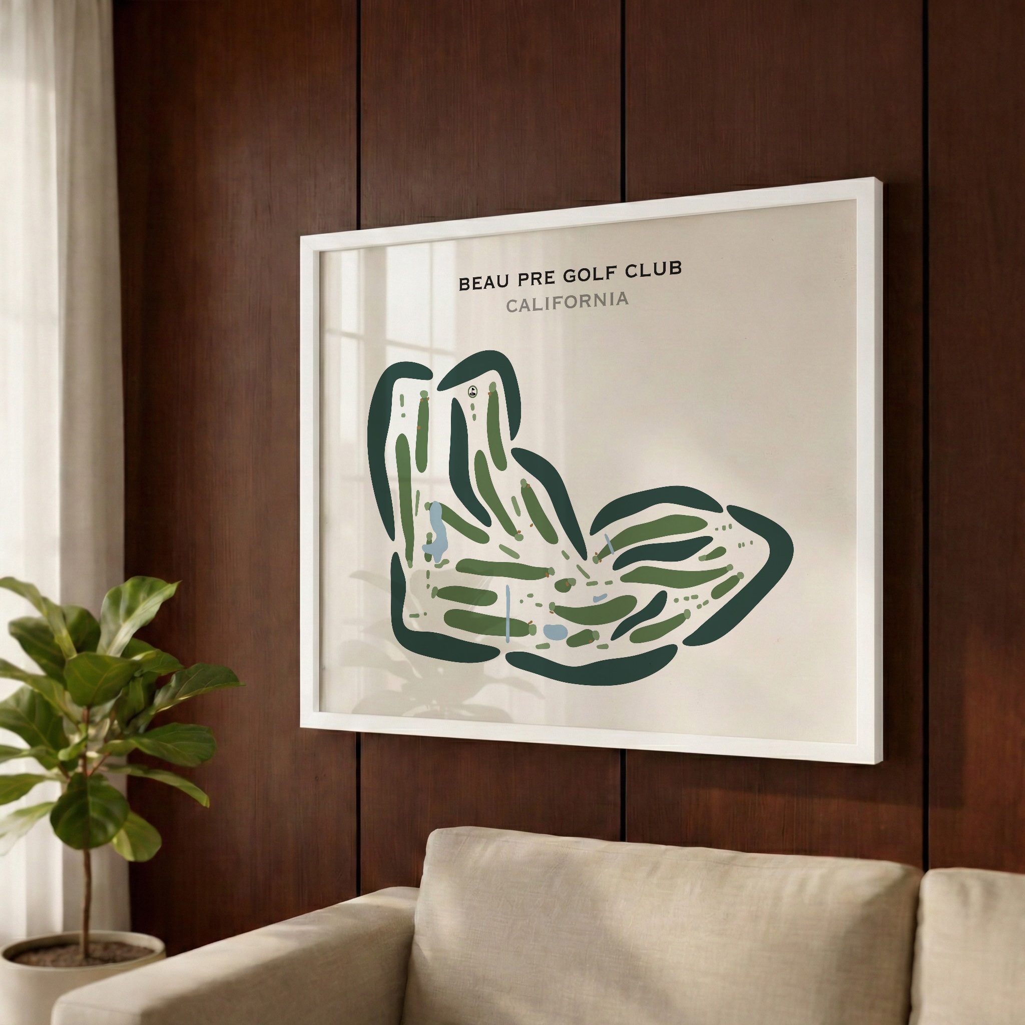 Beau Pre Golf Club, California - Printed Golf Courses