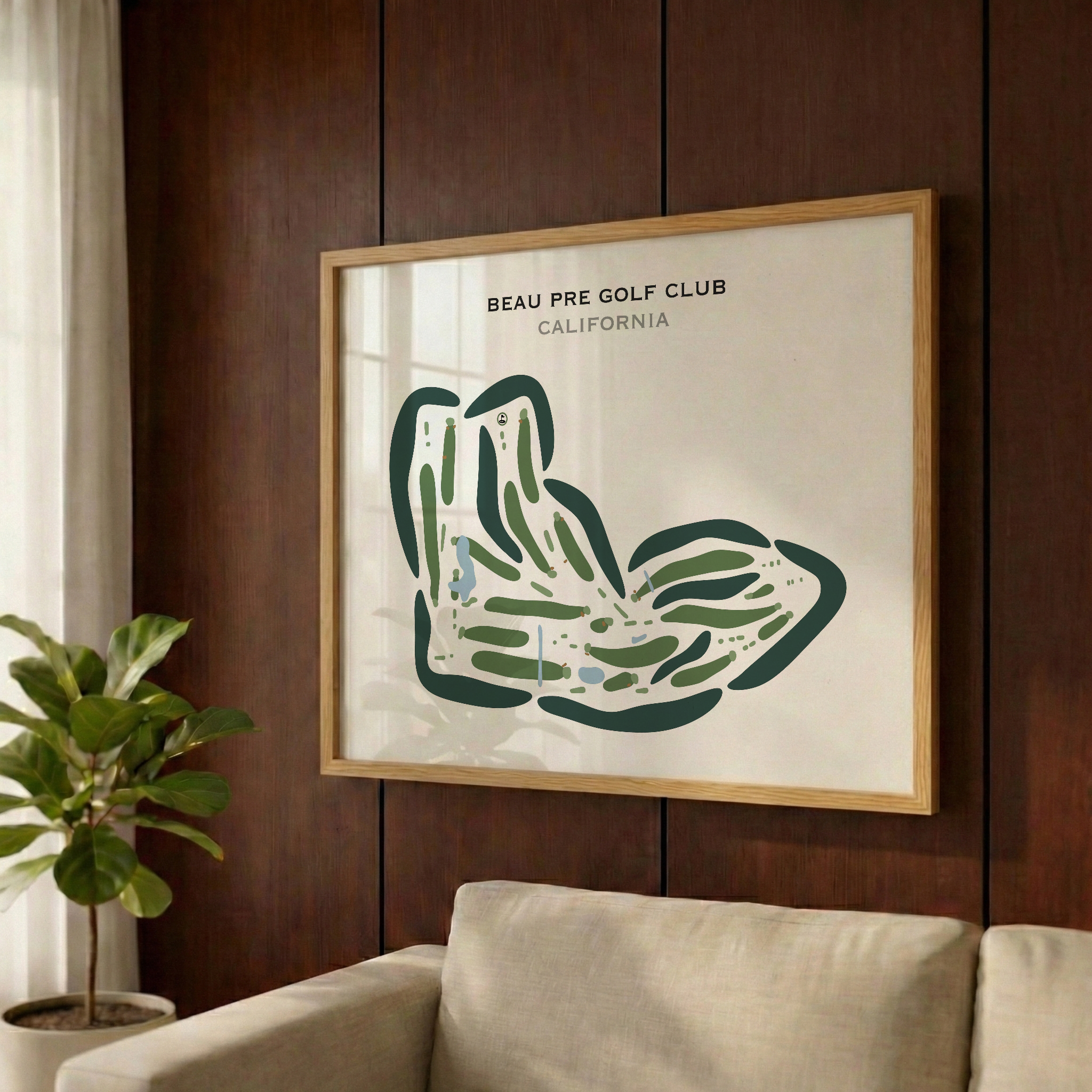 Beau Pre Golf Club, California - Printed Golf Courses