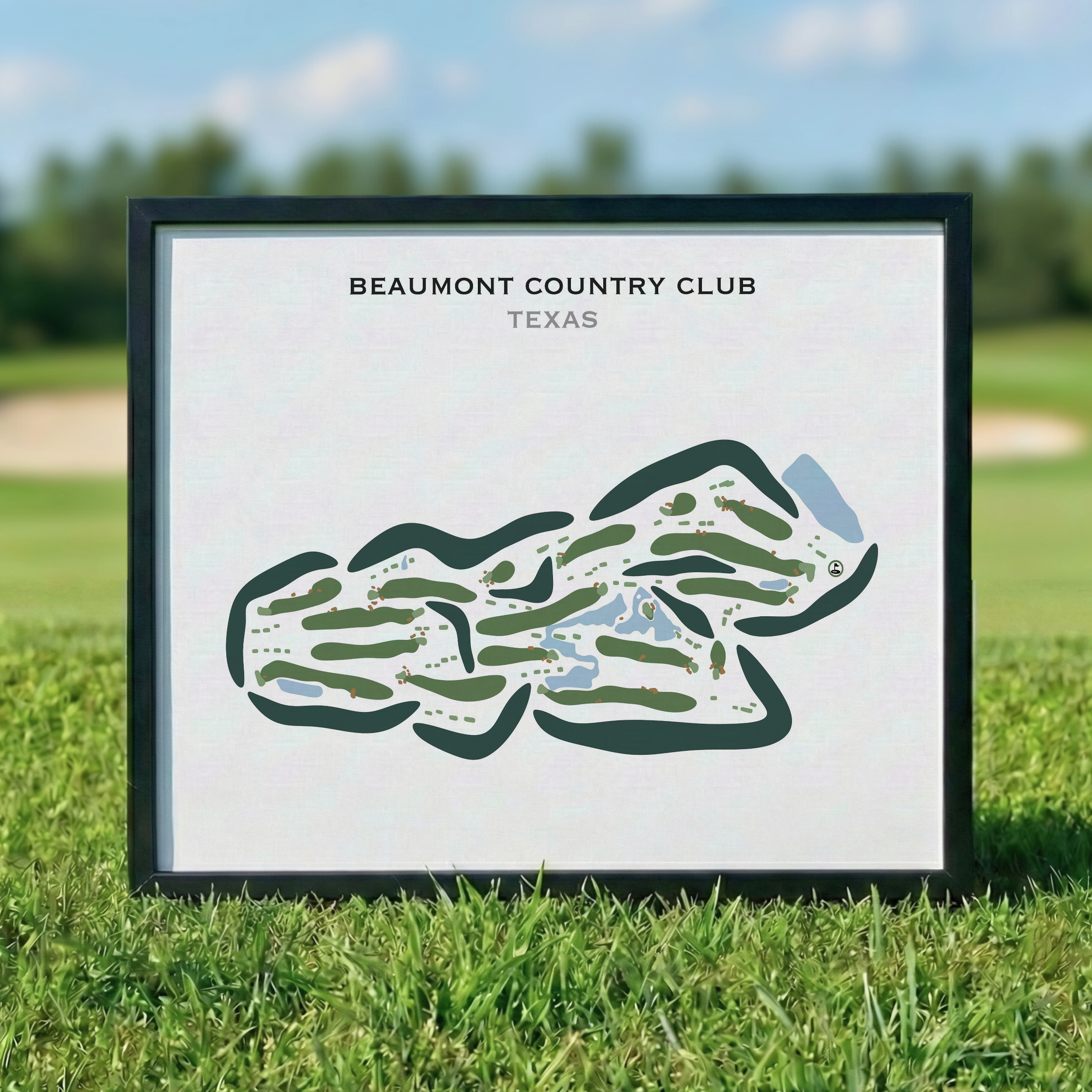 Beaumont Country Club, Texas - Printed Golf Courses