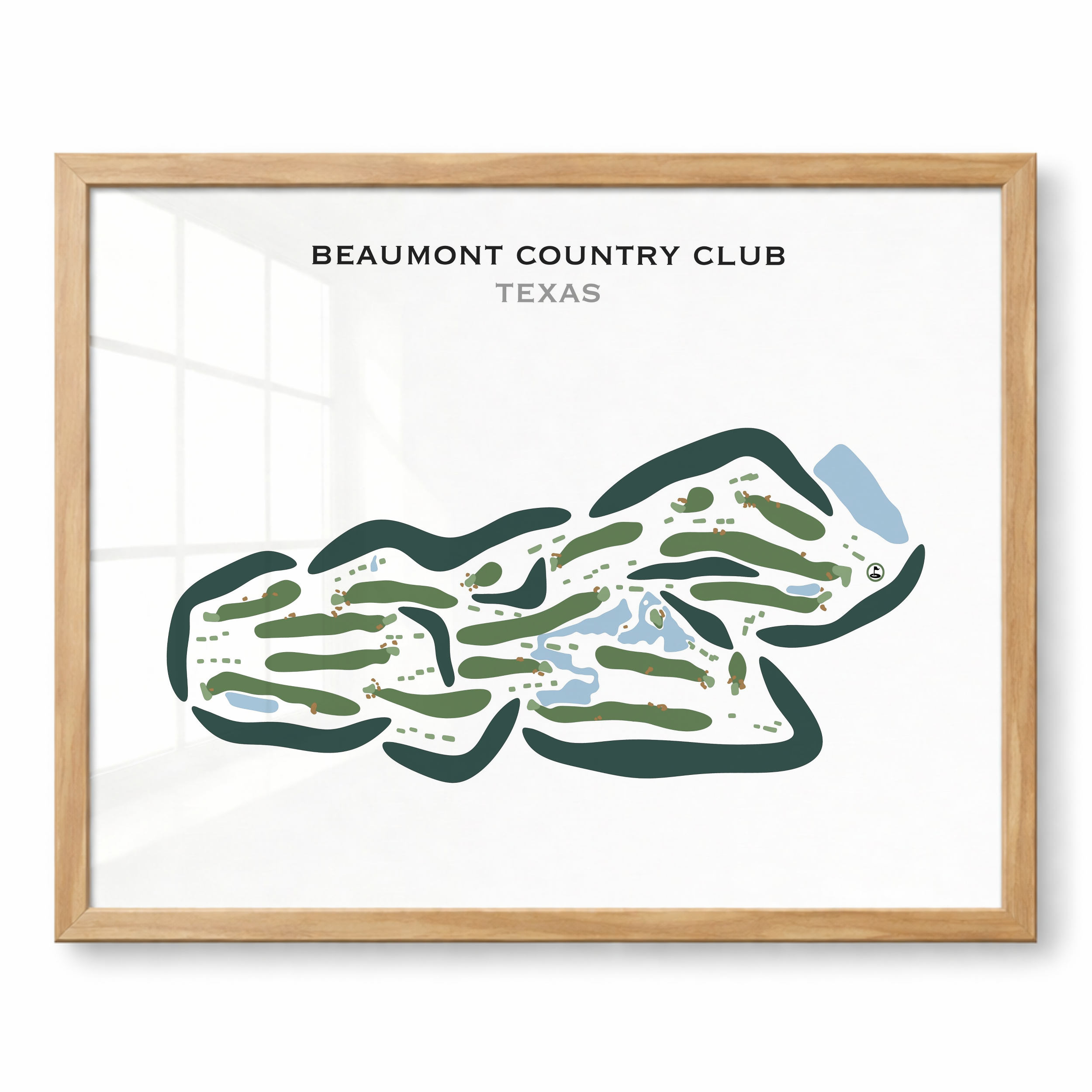 Beaumont Country Club, Texas - Printed Golf Courses