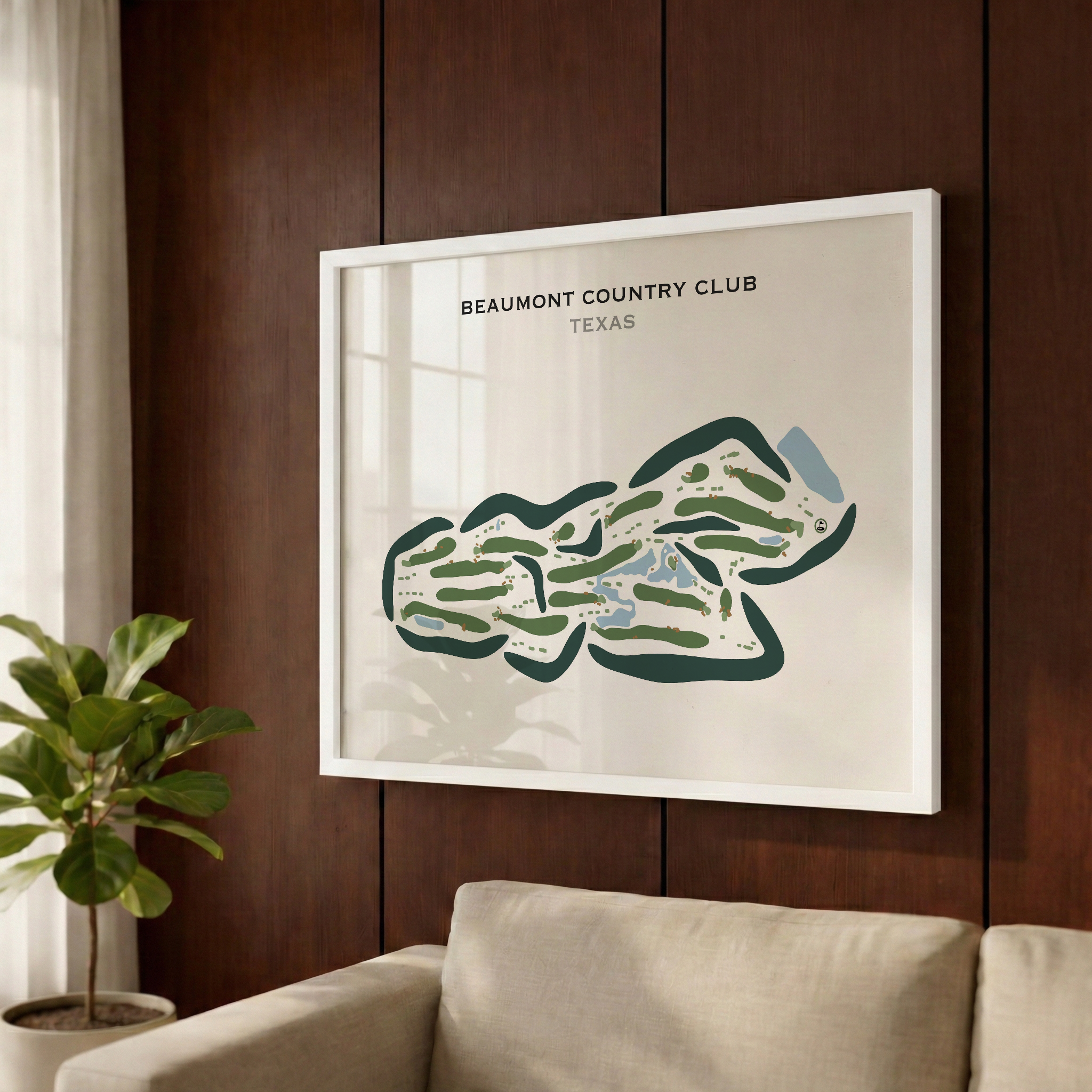 Beaumont Country Club, Texas - Printed Golf Courses