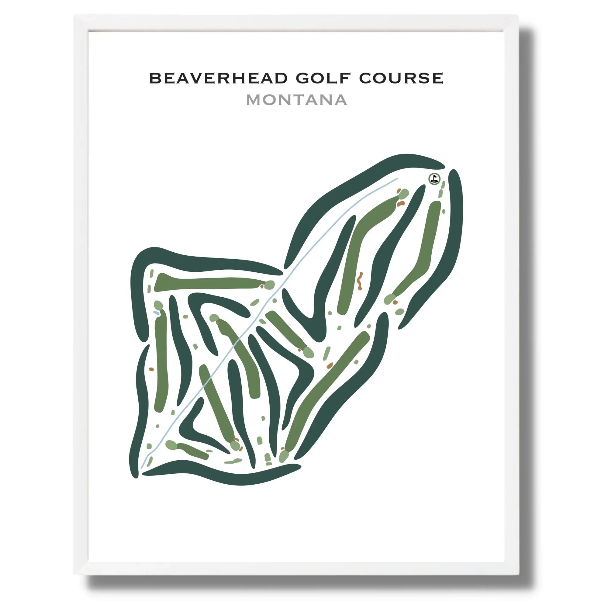 Beaverhead Golf Course, Montana - Printed Golf Courses
