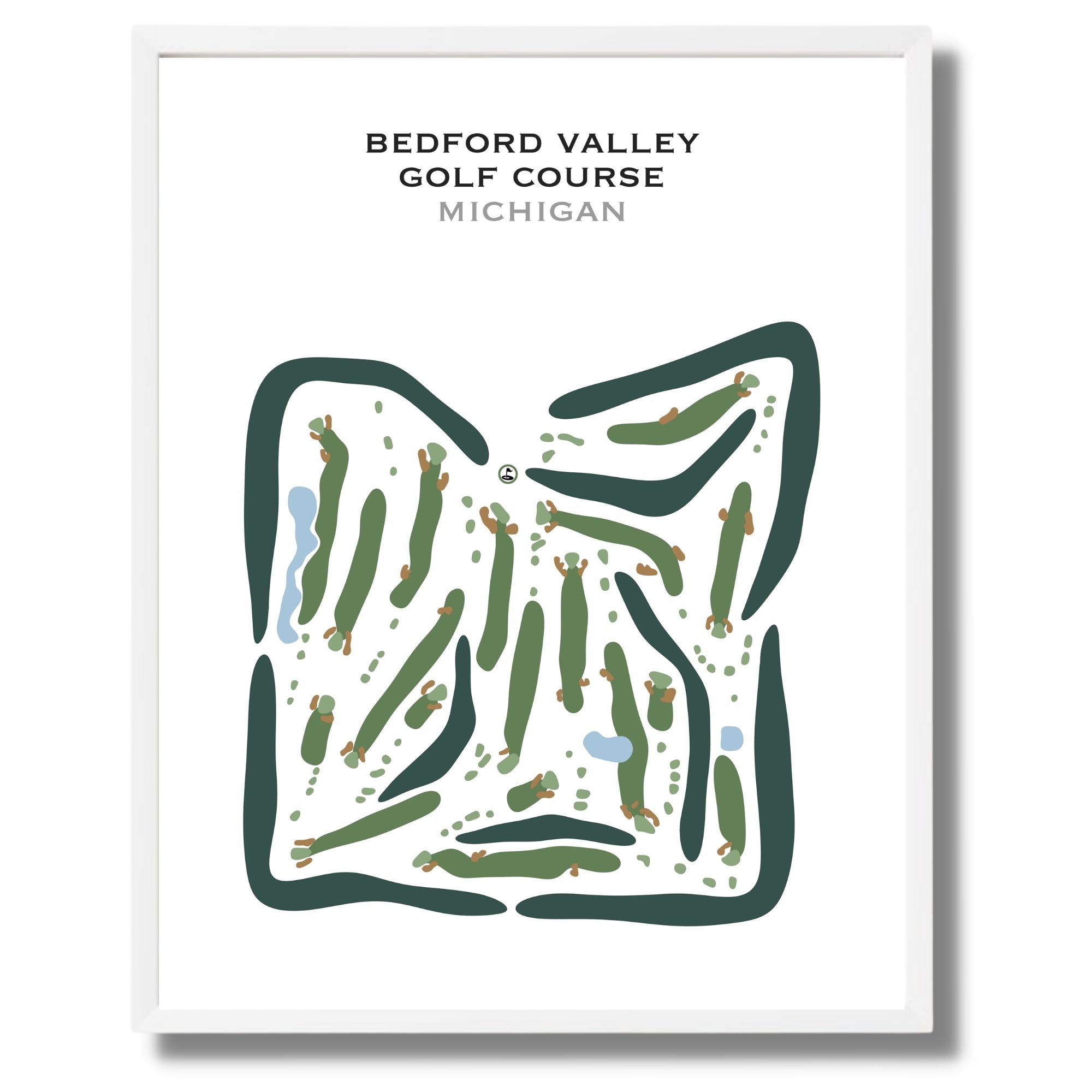 Bedford Valley Golf Course, Michigan - Printed Golf Courses