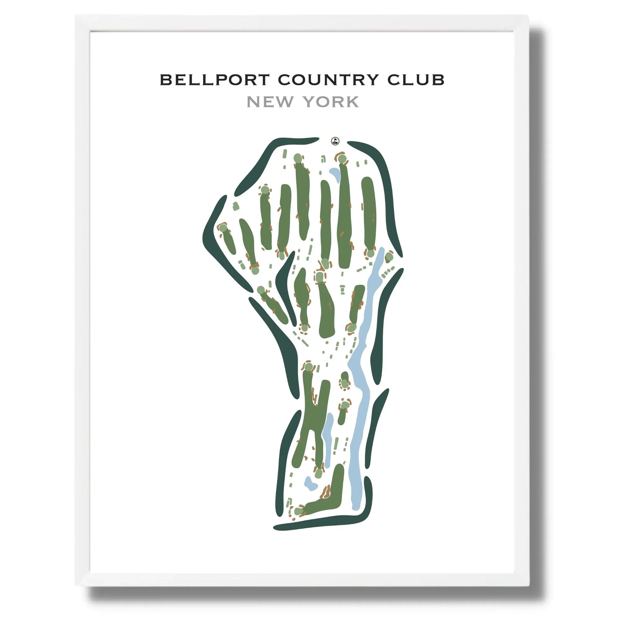 Bellport Country Club, New York - Printed Golf Course