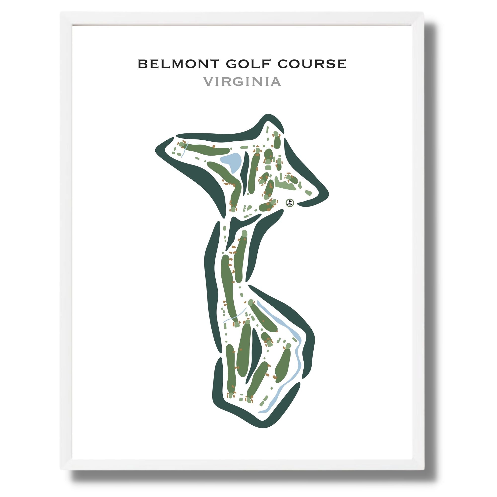 Belmont Golf Course, Richmond, Virginia - Printed Golf Courses
