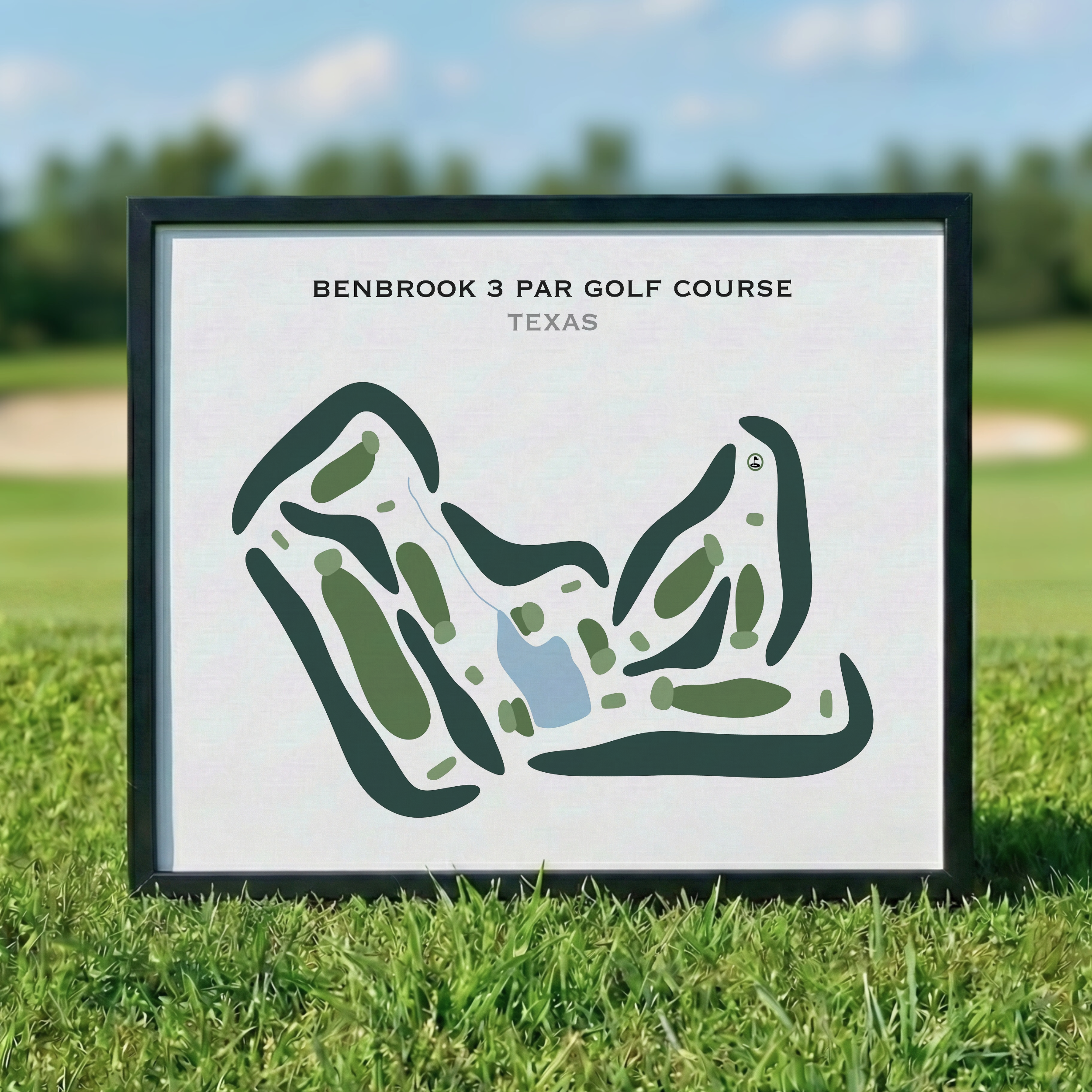 Benbrook 3 Par Golf Course, Texas - Printed Golf Courses