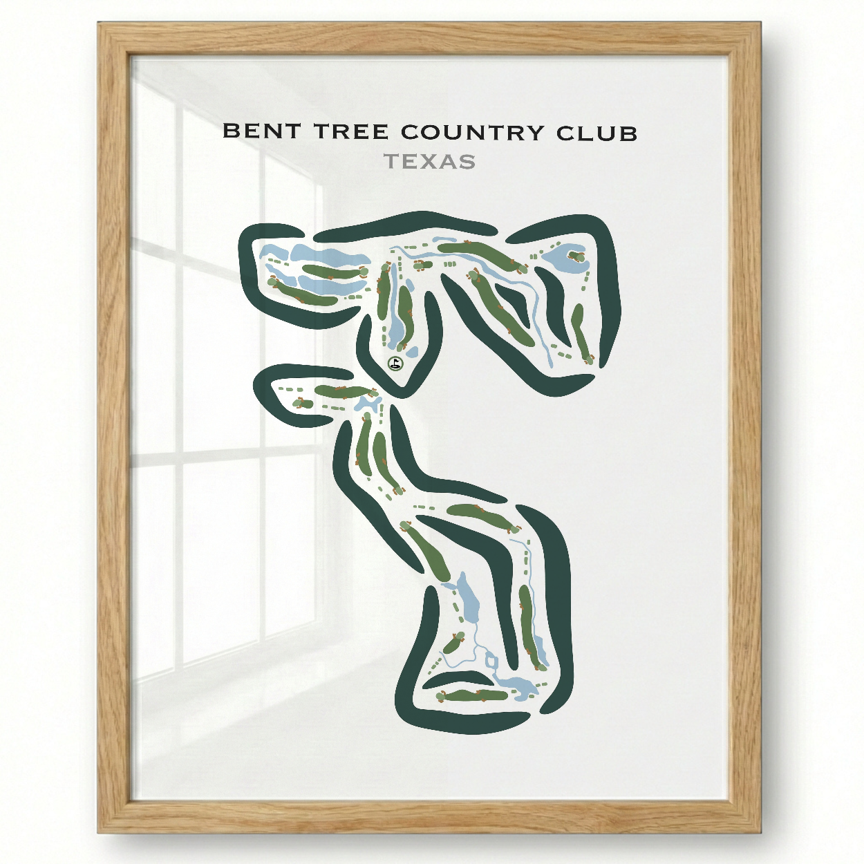 Bent Tree Country Club, Texas - Printed Golf Course