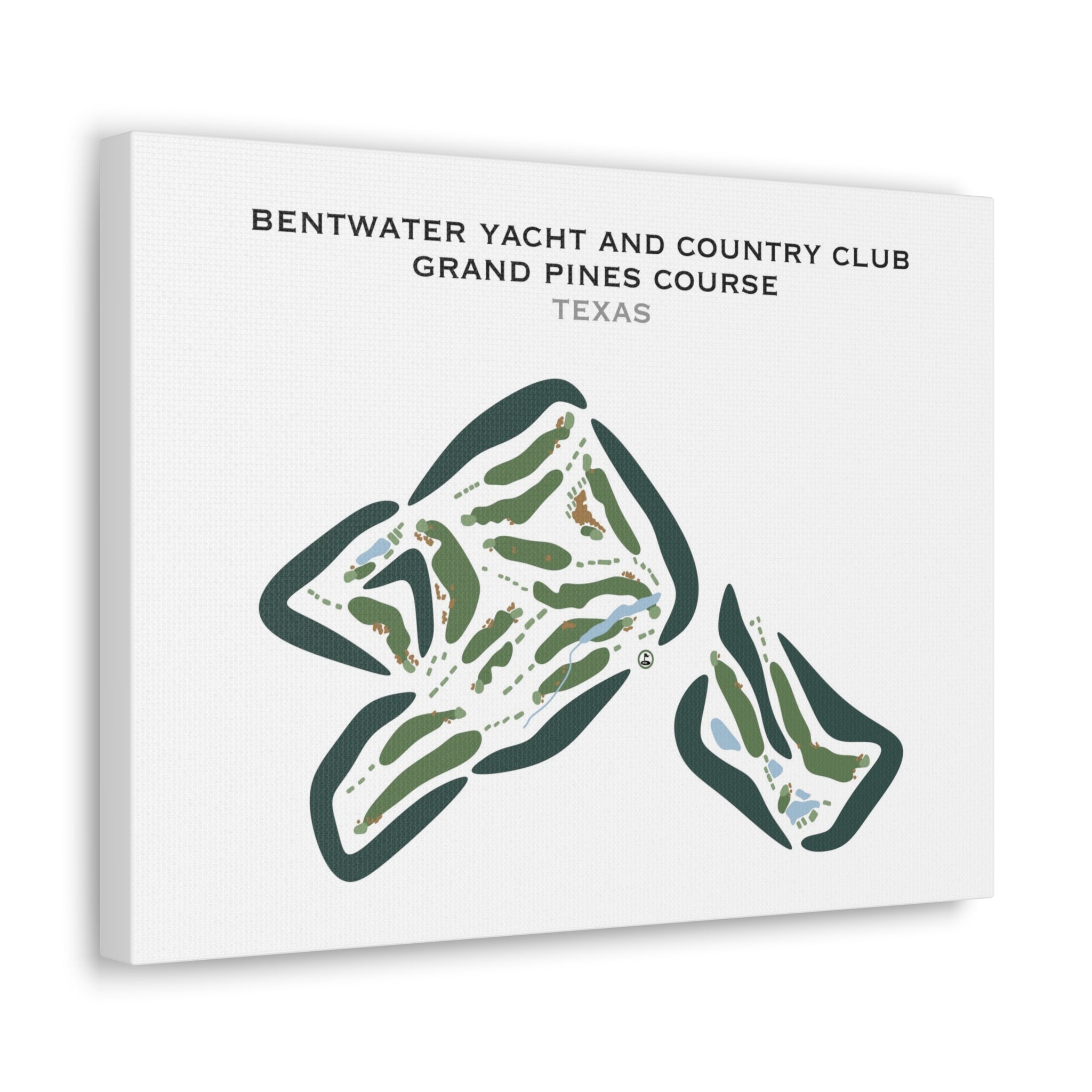 Bentwater Yacht & Country Club - Grand Pines Course, Texas - Printed Golf Courses