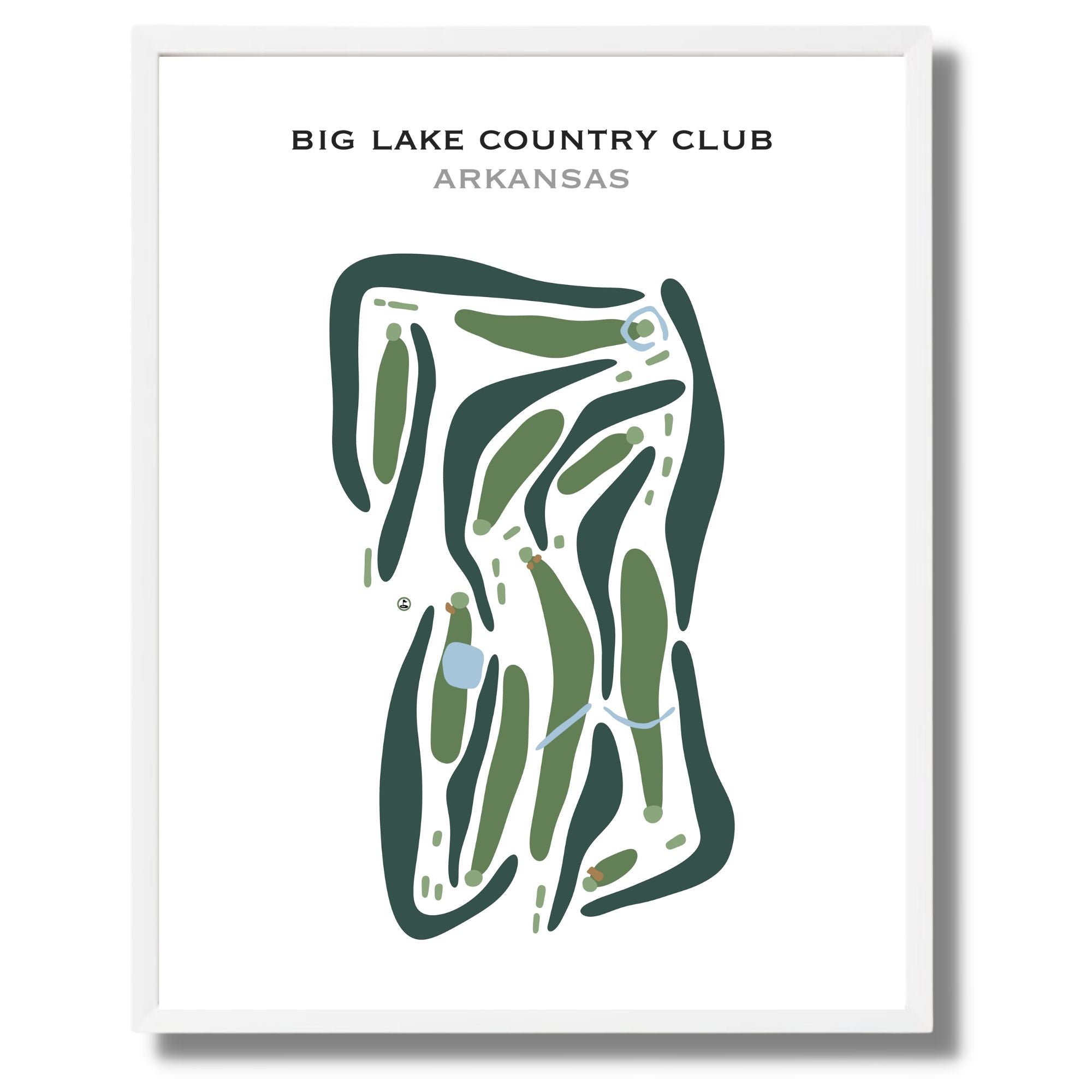 Big Lake Country Club, Arkansas - Printed Golf Courses