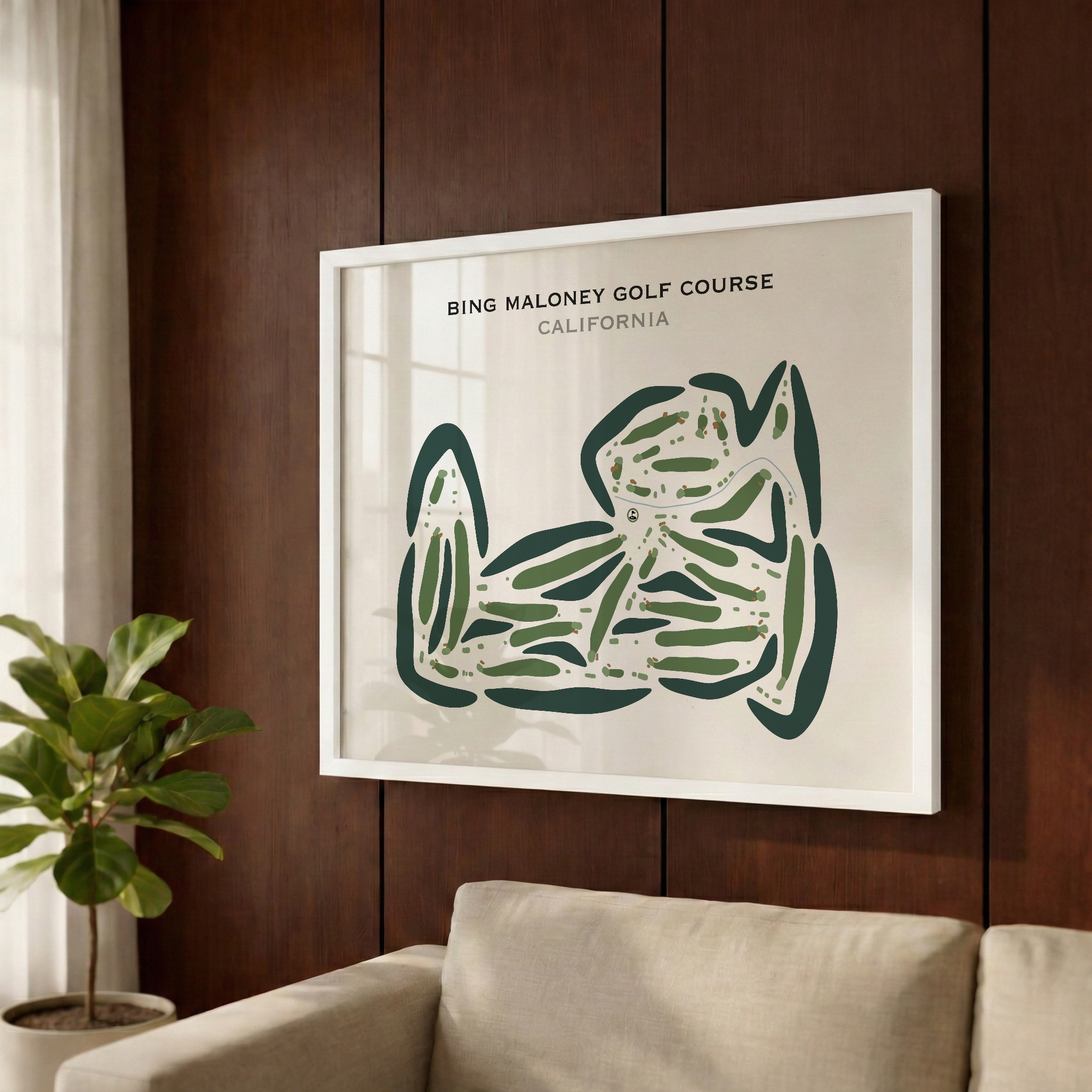 Bing Maloney Golf Course, California - Printed Golf Courses