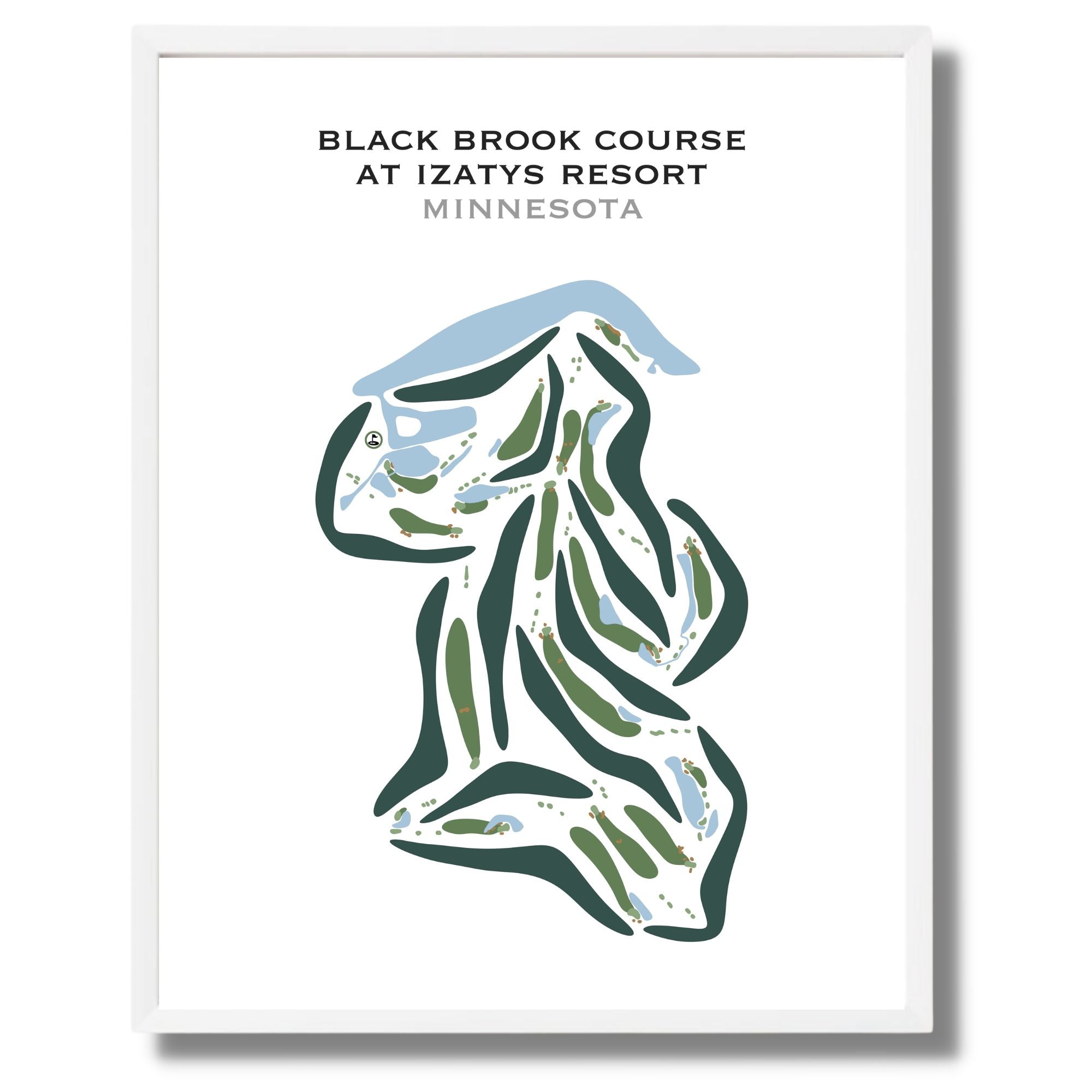 Black Brook at Izatys Golf Resort, Minnesota - Printed Golf Courses