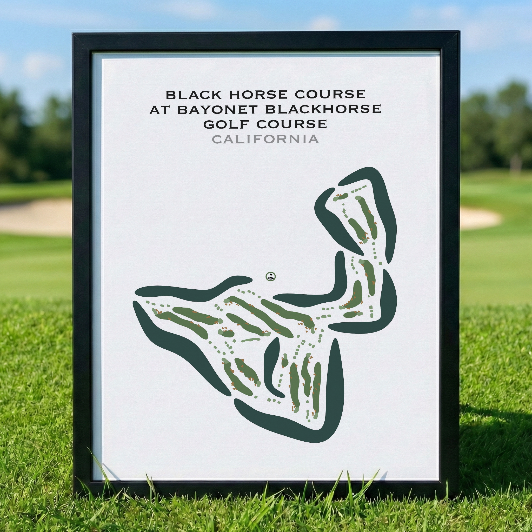 Black Horse Course at Bayonet Blackhorse Golf Course, California - Printed Golf Courses