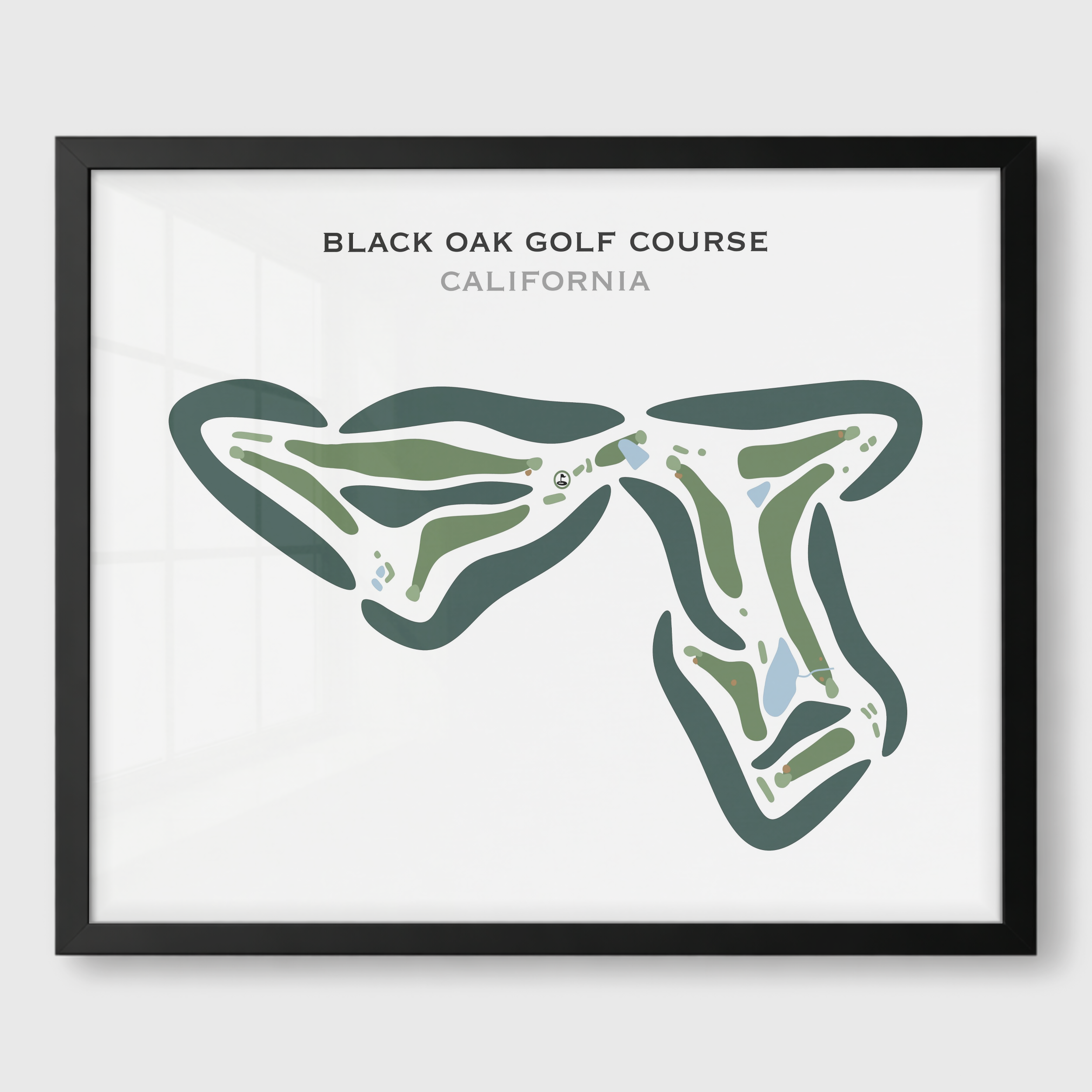 Black Oak Golf Course, California - Printed Golf Courses