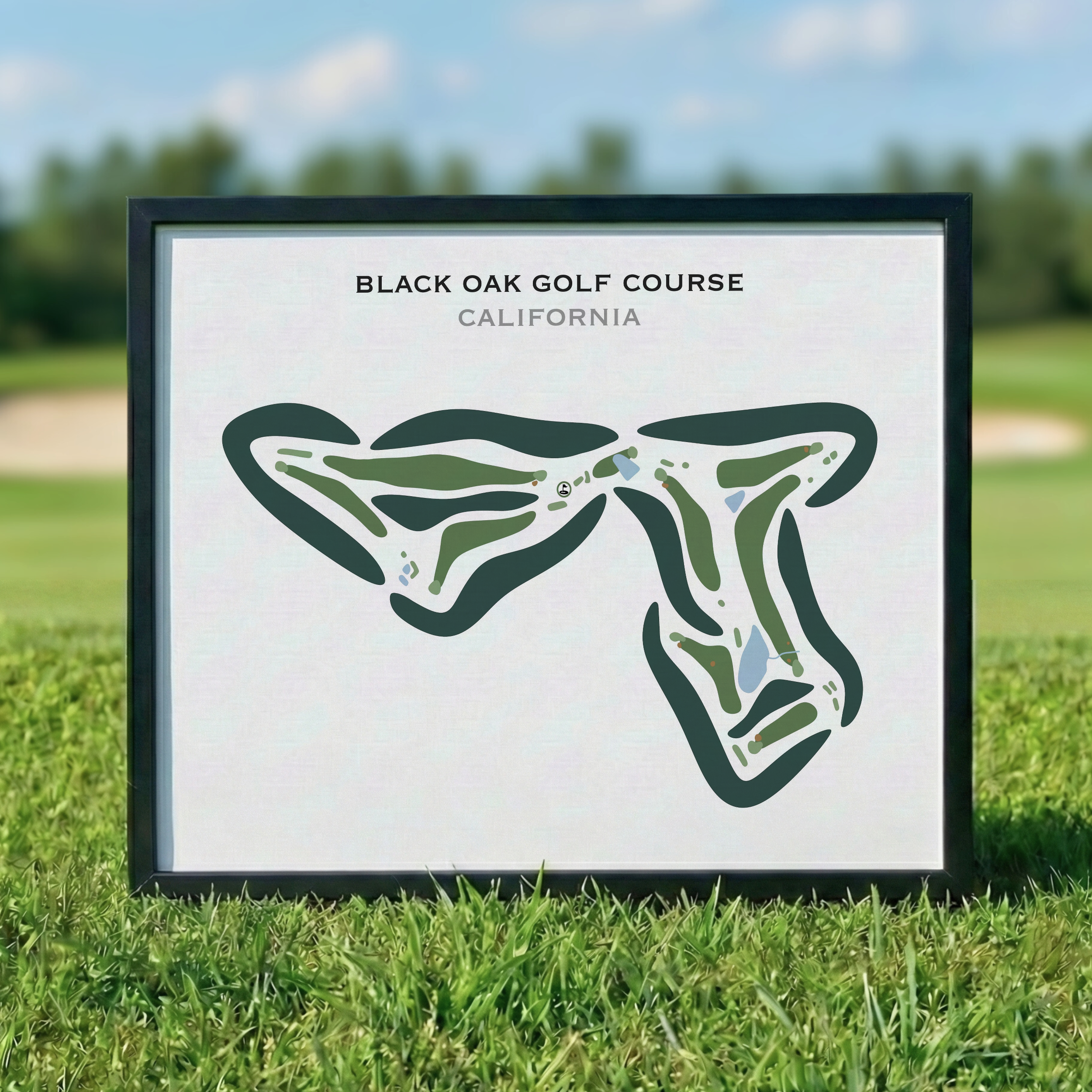Black Oak Golf Course, California - Printed Golf Courses