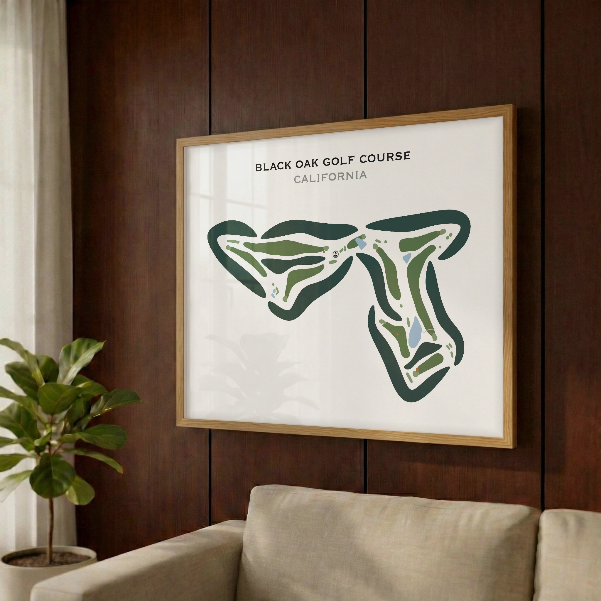 Black Oak Golf Course, California - Printed Golf Courses