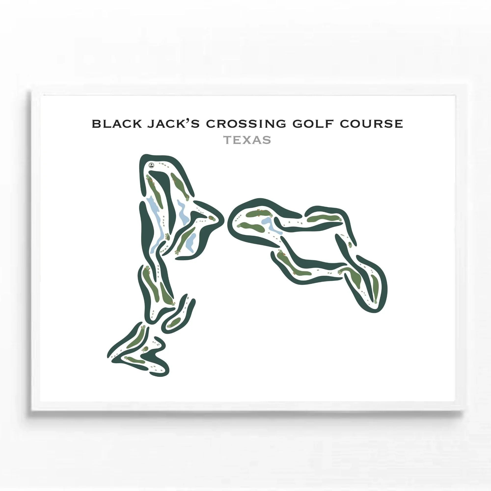 Black Jack's Crossing Golf Course, Texas - Printed Golf Courses