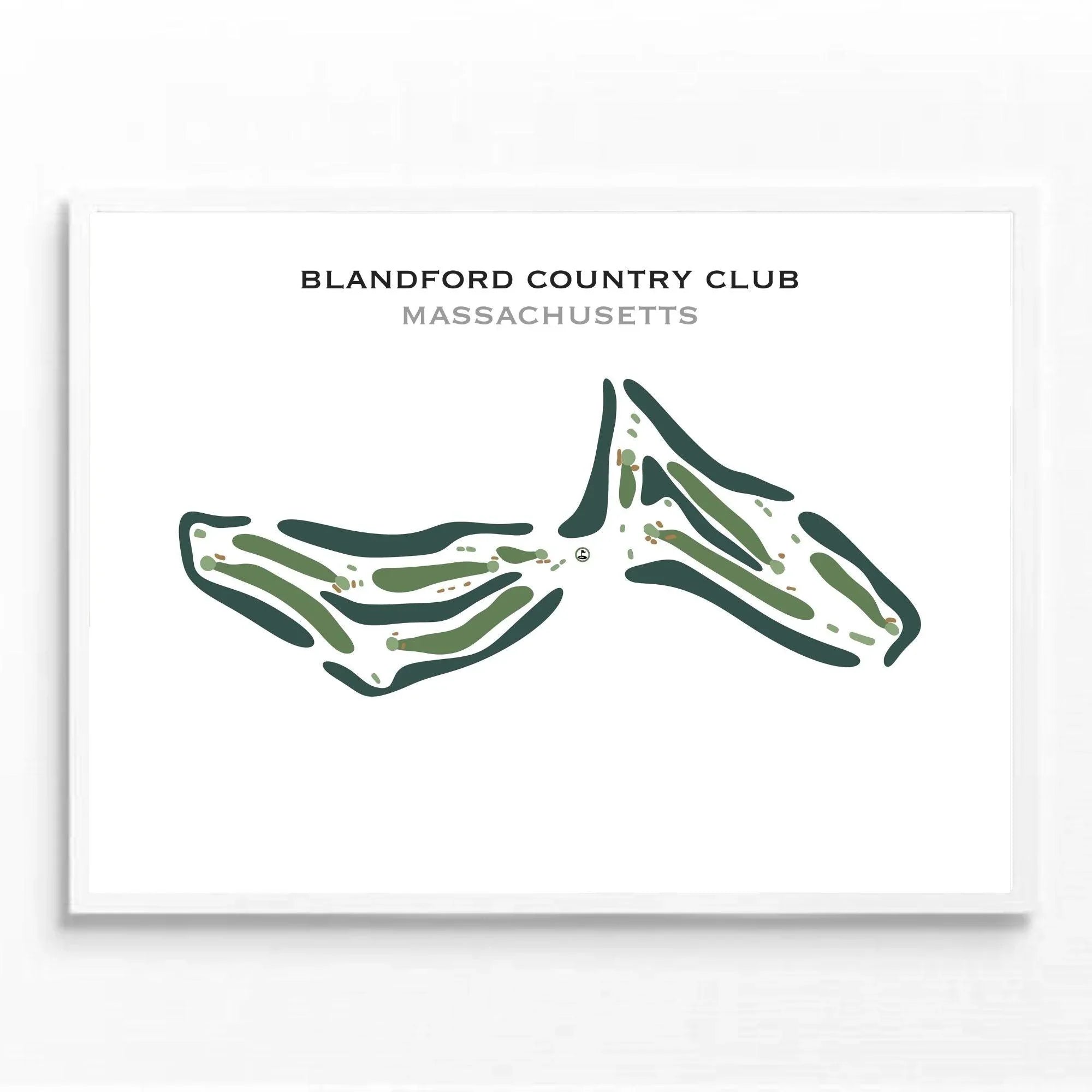 Blandford Country Club, Massachusetts - Printed Golf Course