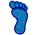 Blue Footprint Glitter Ball Marker & Hat Clip by ReadyGOLF