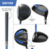 PGA TOUR® Juniors Right Handed Blue Golf Club Set by Golfgen® for Player Heights 4'8" - 5'3" | Complete Junior Golf Club Set