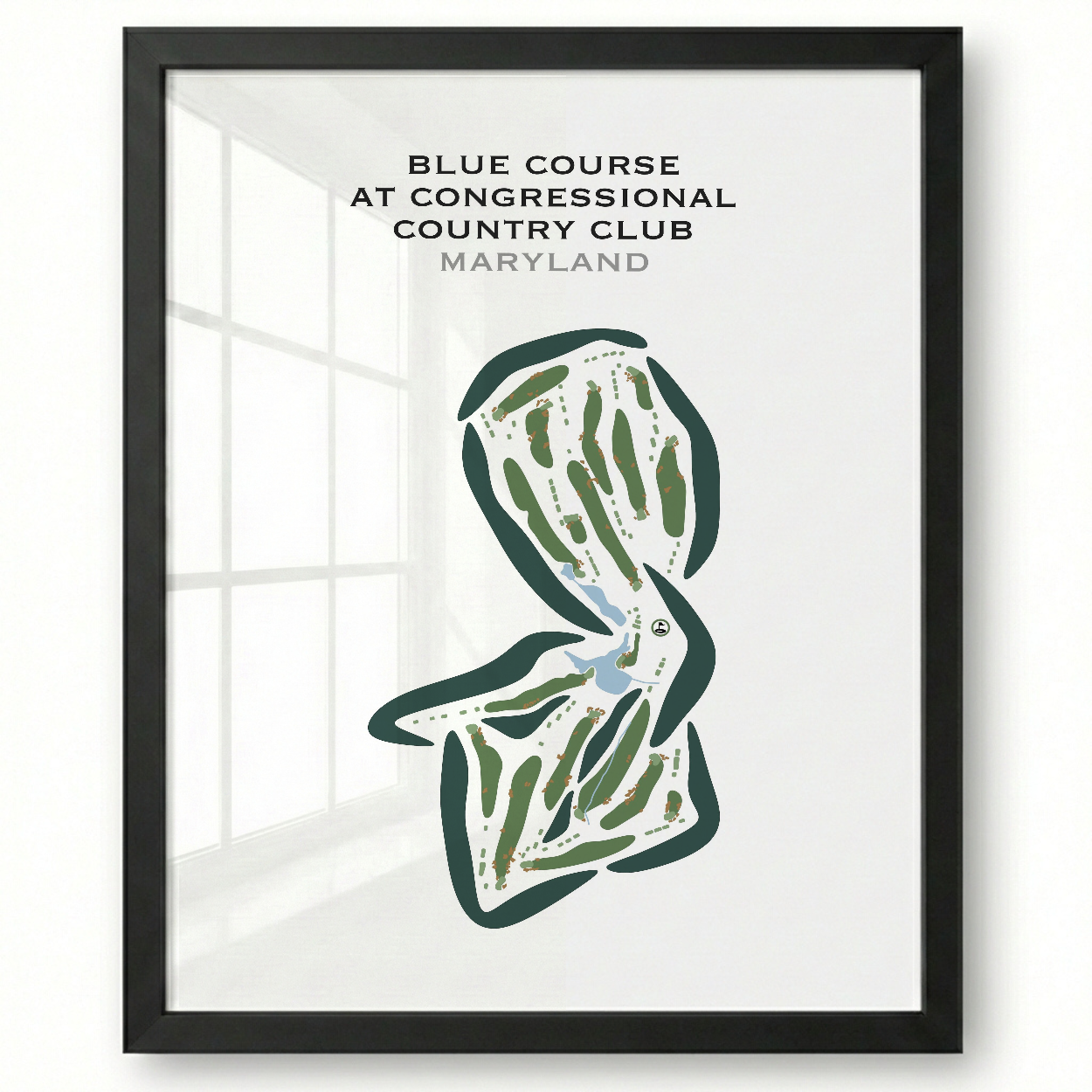 Blue Course at Congressional Country Club, Maryland - Printed Golf Courses
