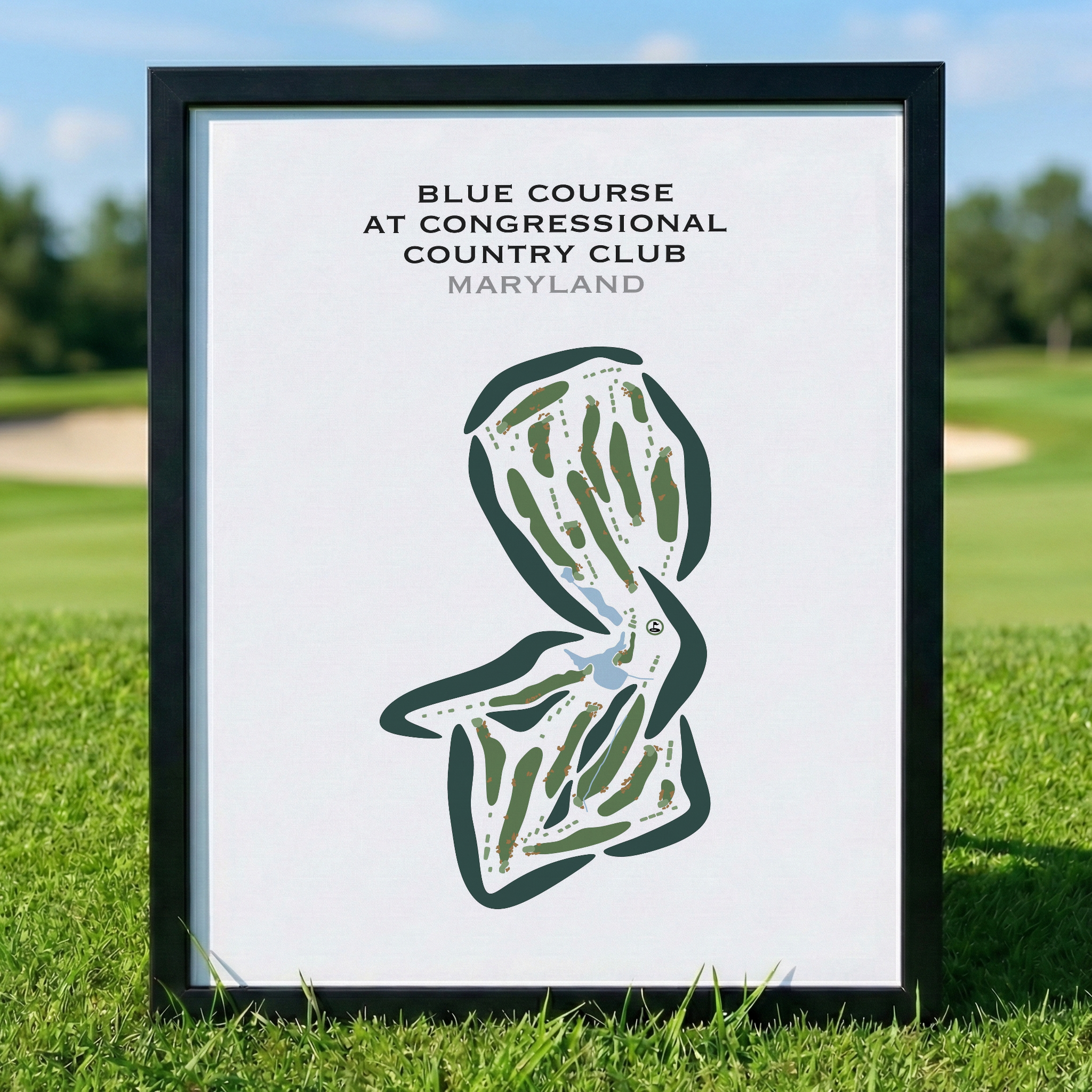 Blue Course at Congressional Country Club, Maryland - Printed Golf Courses