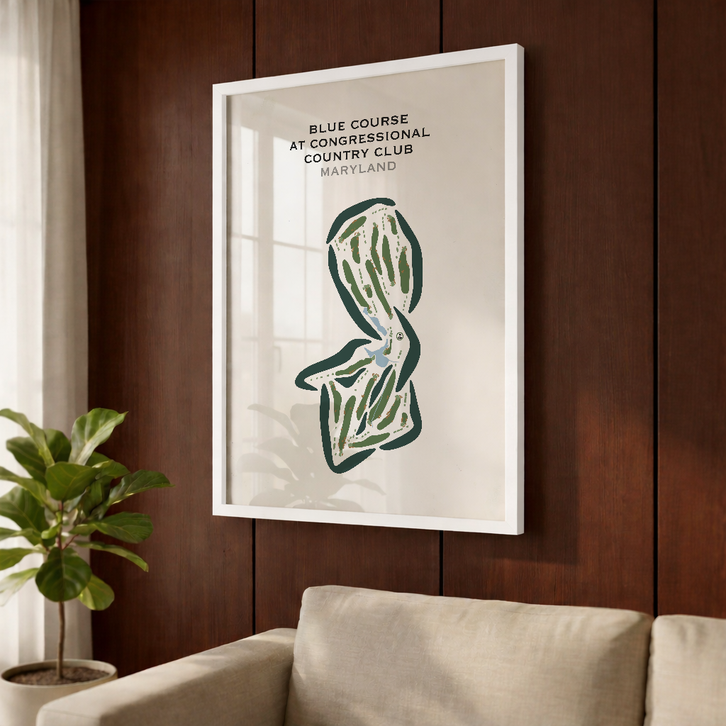 Blue Course at Congressional Country Club, Maryland - Printed Golf Courses