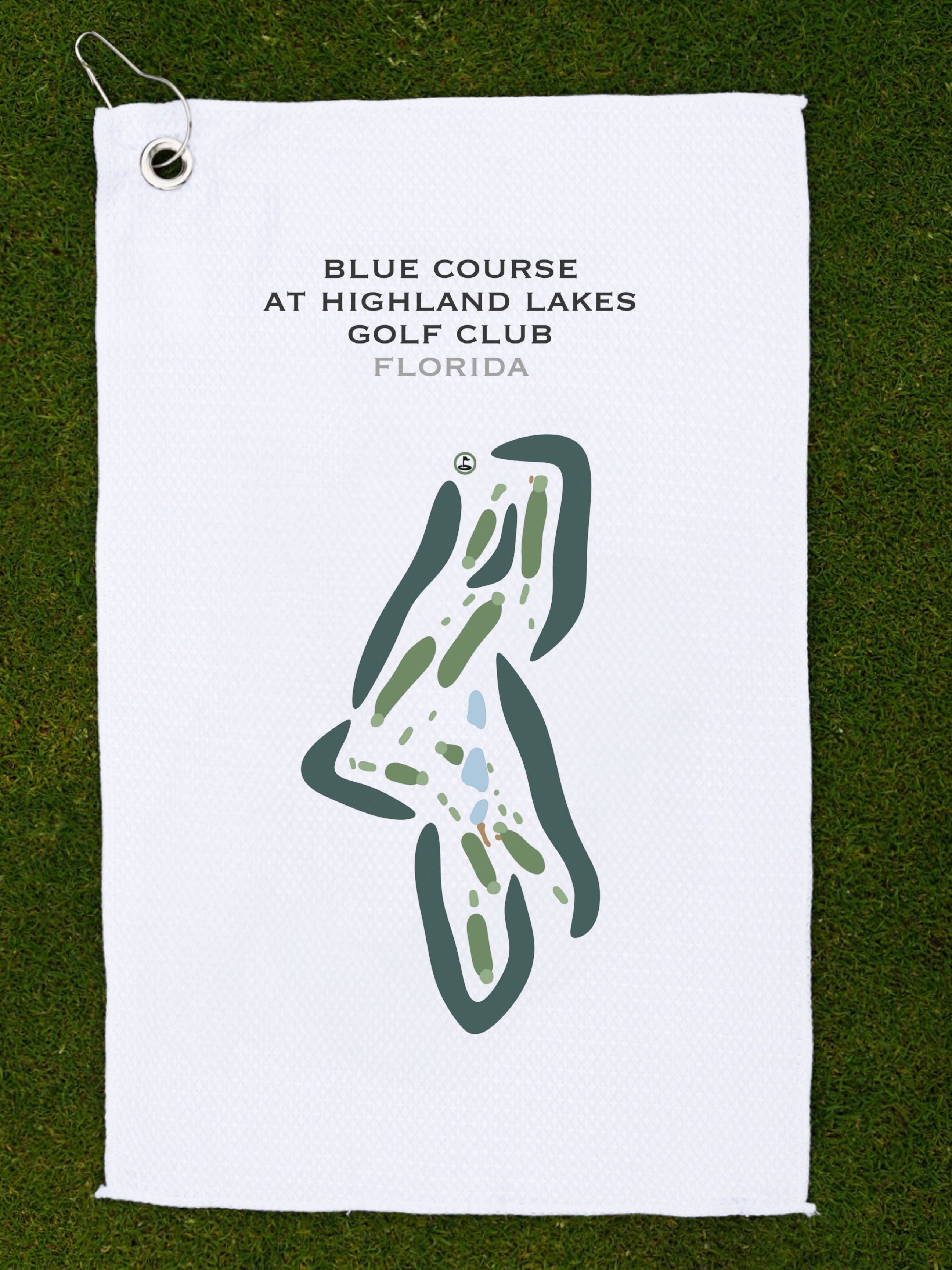 Blue Course at Highland Lakes Golf Club, Florida - Printed Golf Courses