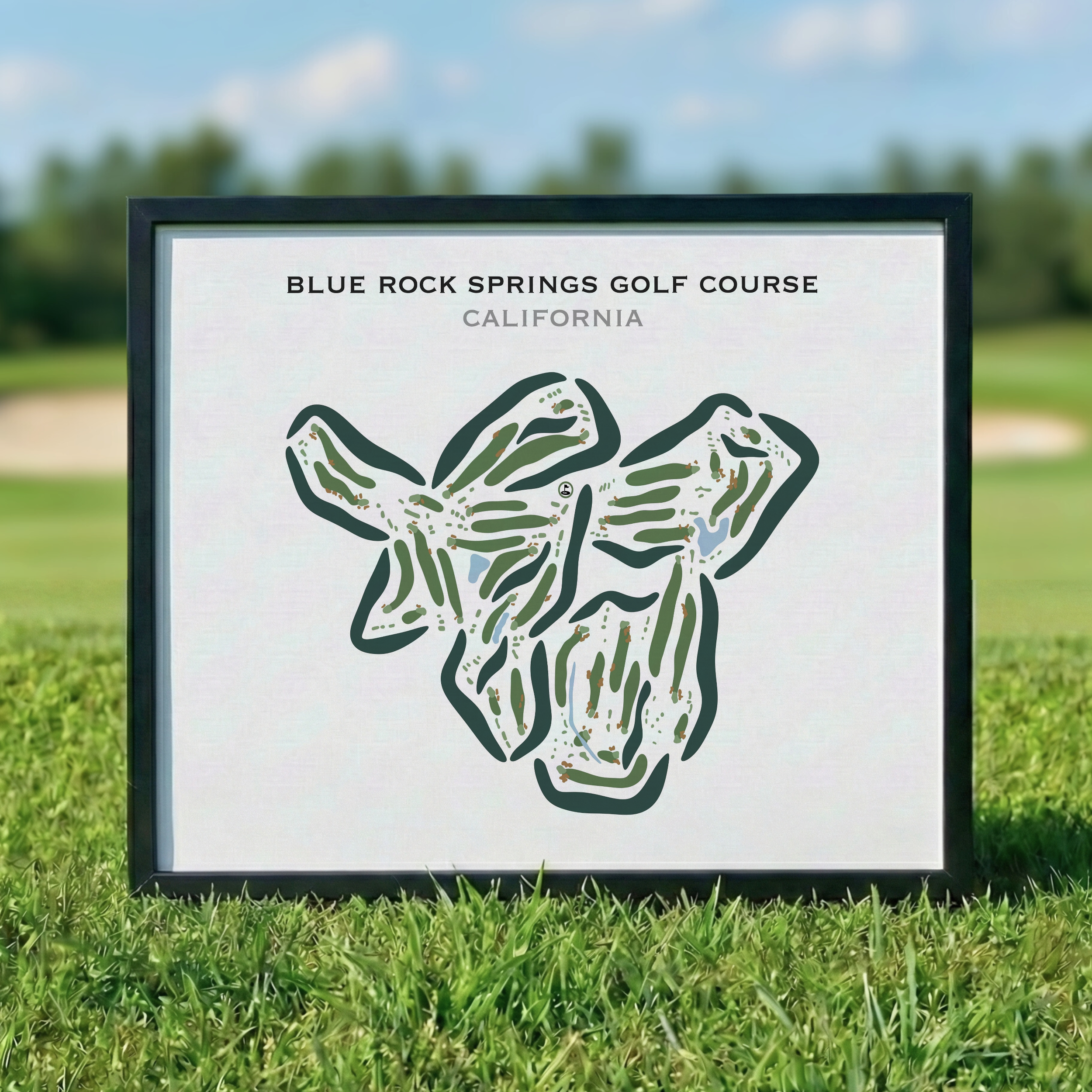 Blue Rock Springs Golf Course, California - Printed Golf Courses