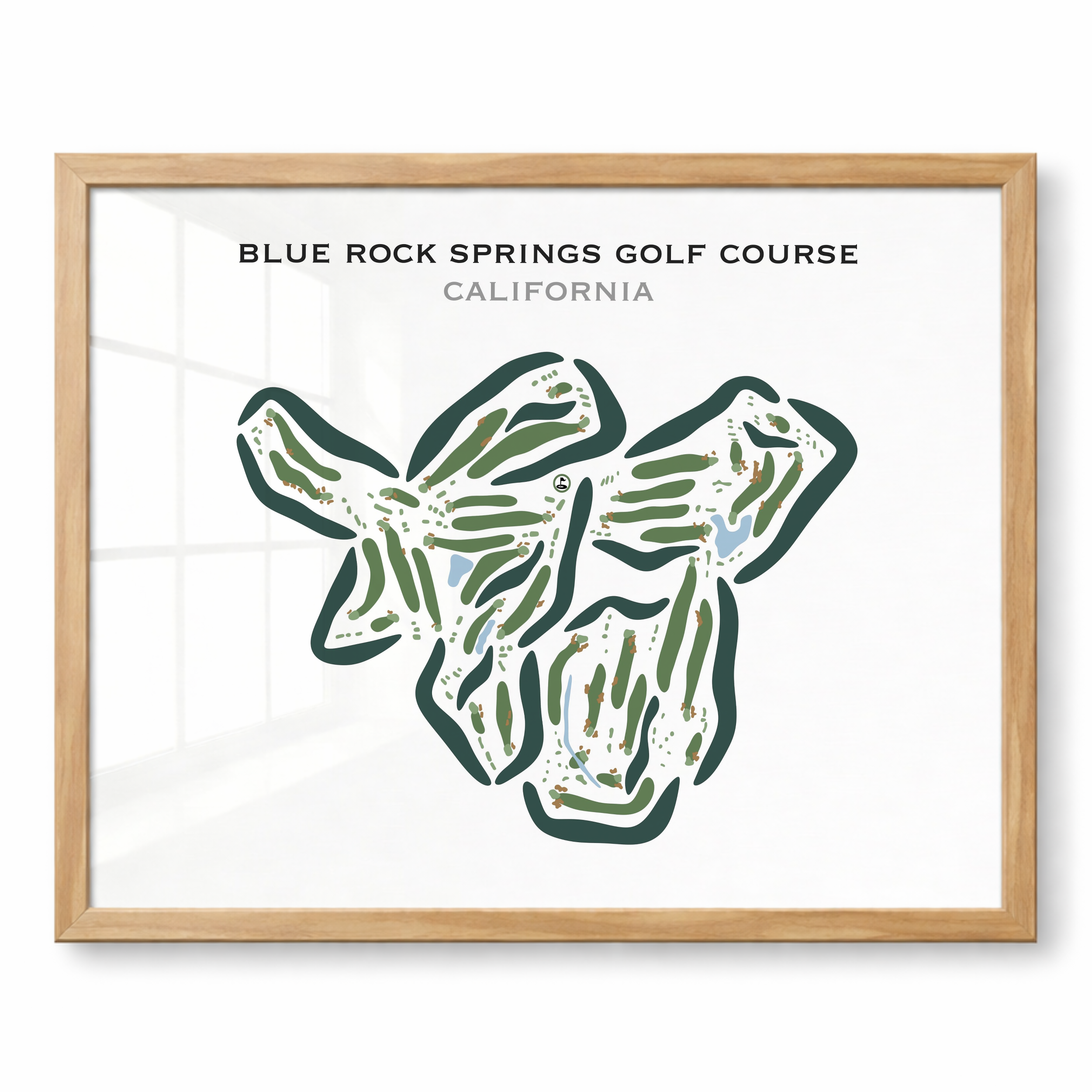Blue Rock Springs Golf Course, California - Printed Golf Courses