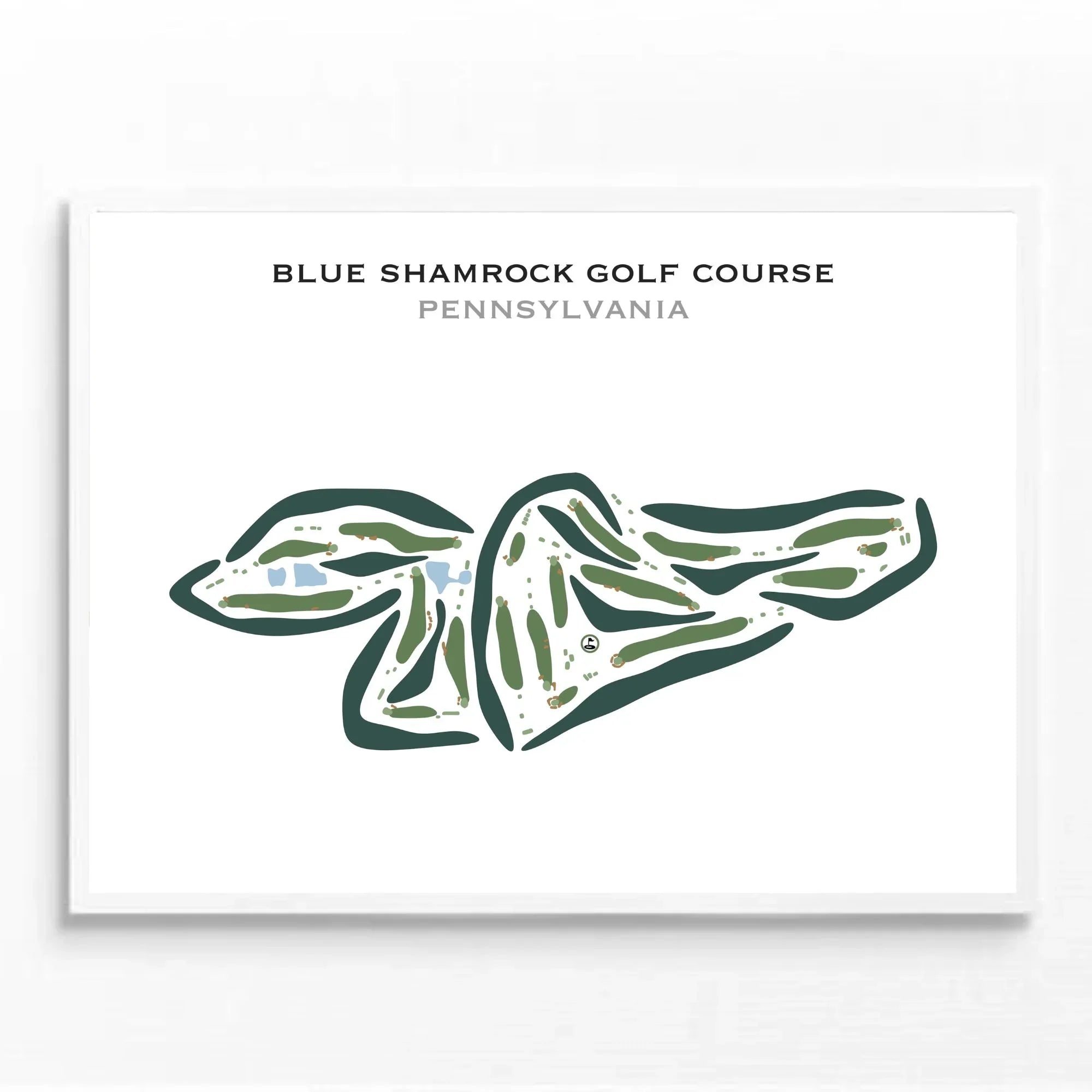 Blue Shamrock Golf Course, Pennsylvania - Printed Golf Courses