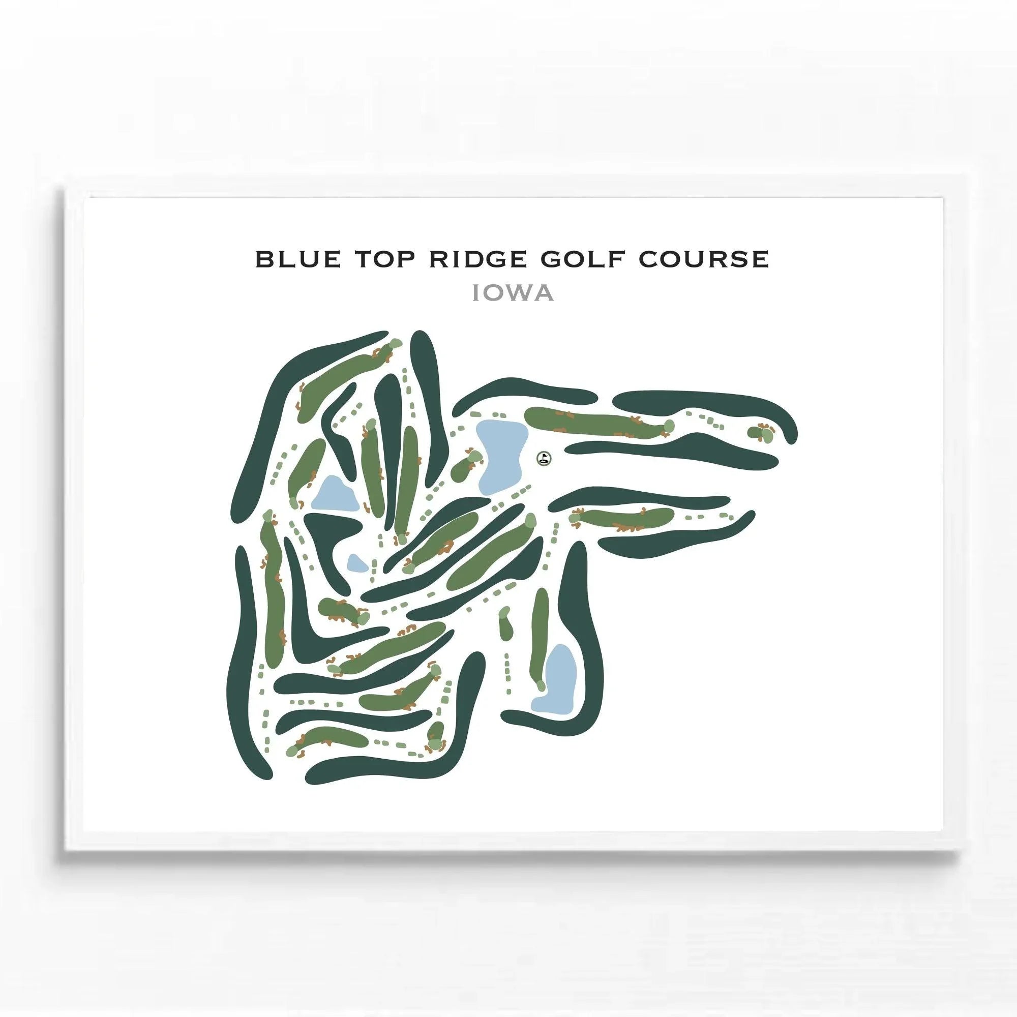 Blue Top Ridge Golf Course, Iowa - Printed Golf Course